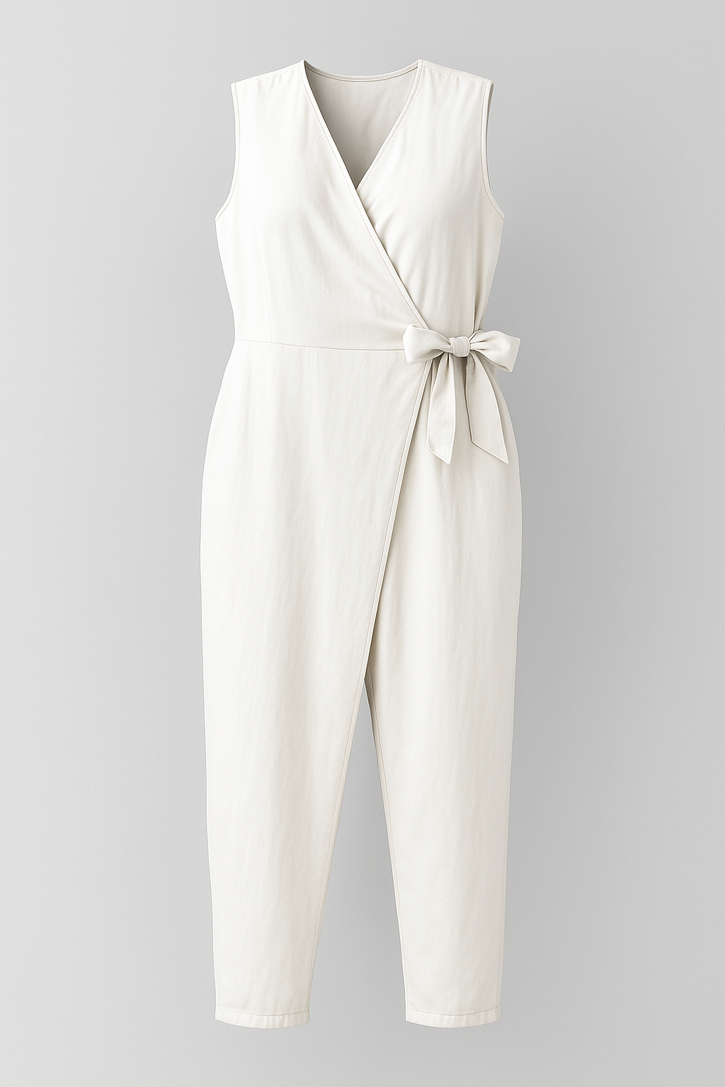 Damen Jumpsuit Elegant Schwarz Ohne Ärmel 6