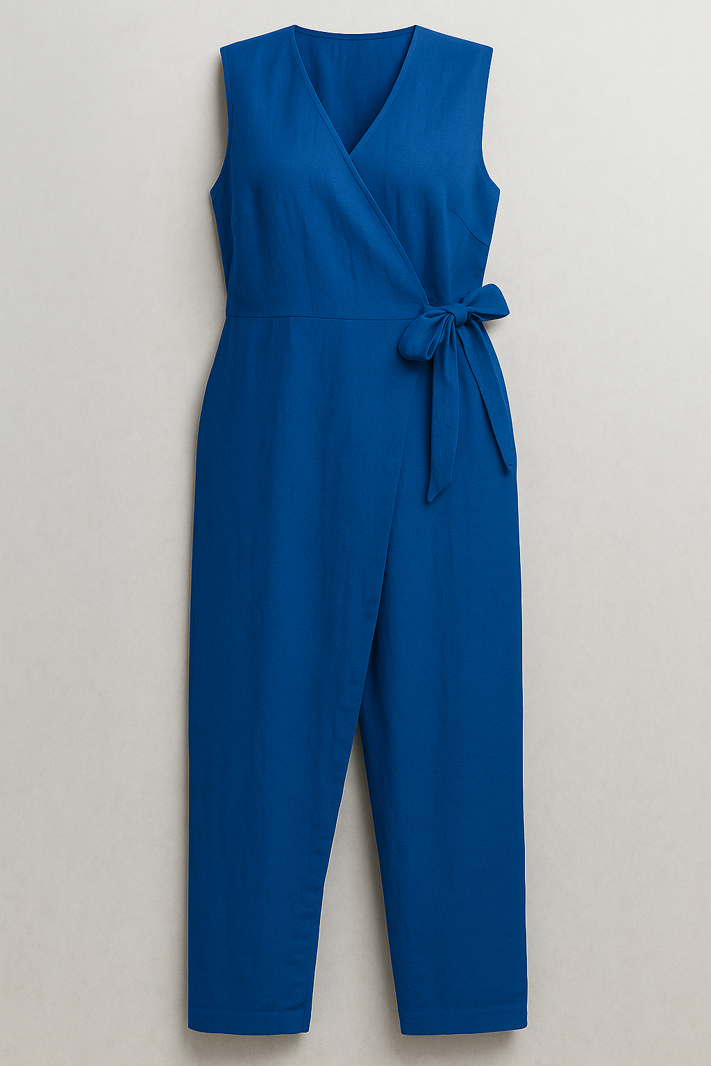 Damen Jumpsuit Elegant Schwarz Ohne Ärmel 8