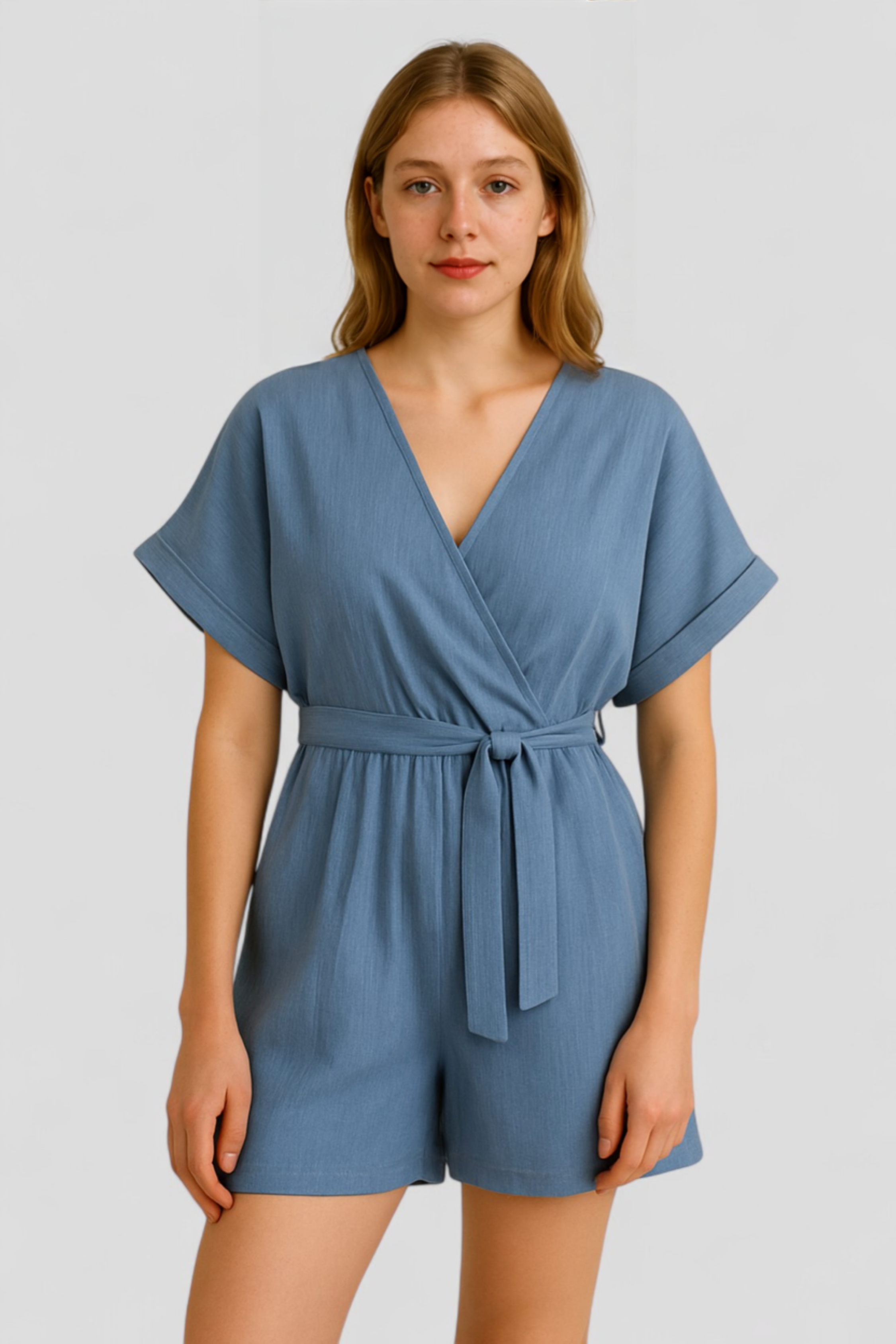 Damen Jumpsuit Elegant Sommer Leinen 5