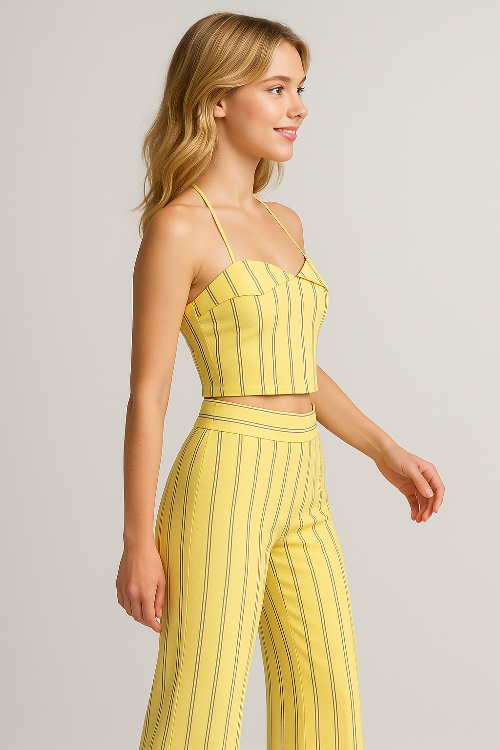 Damen Leichter Sommeranzug mit Top und Hose 5