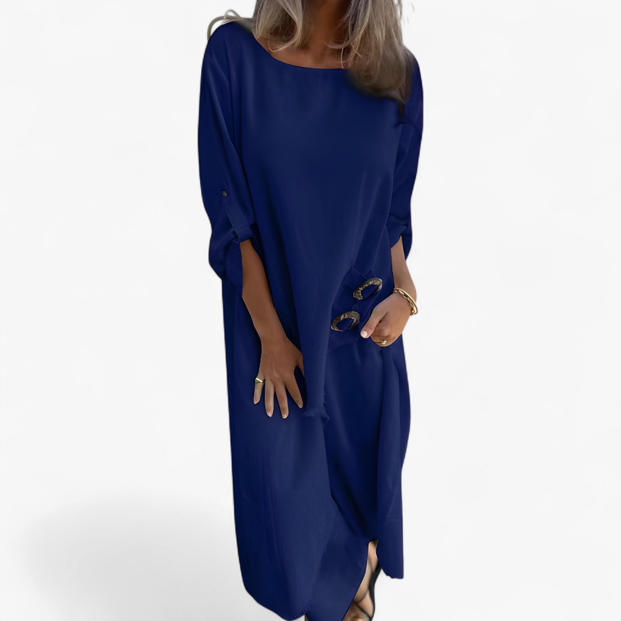 Damen Leinen Set Kleid und Hose für Alltag und Freizeit 2