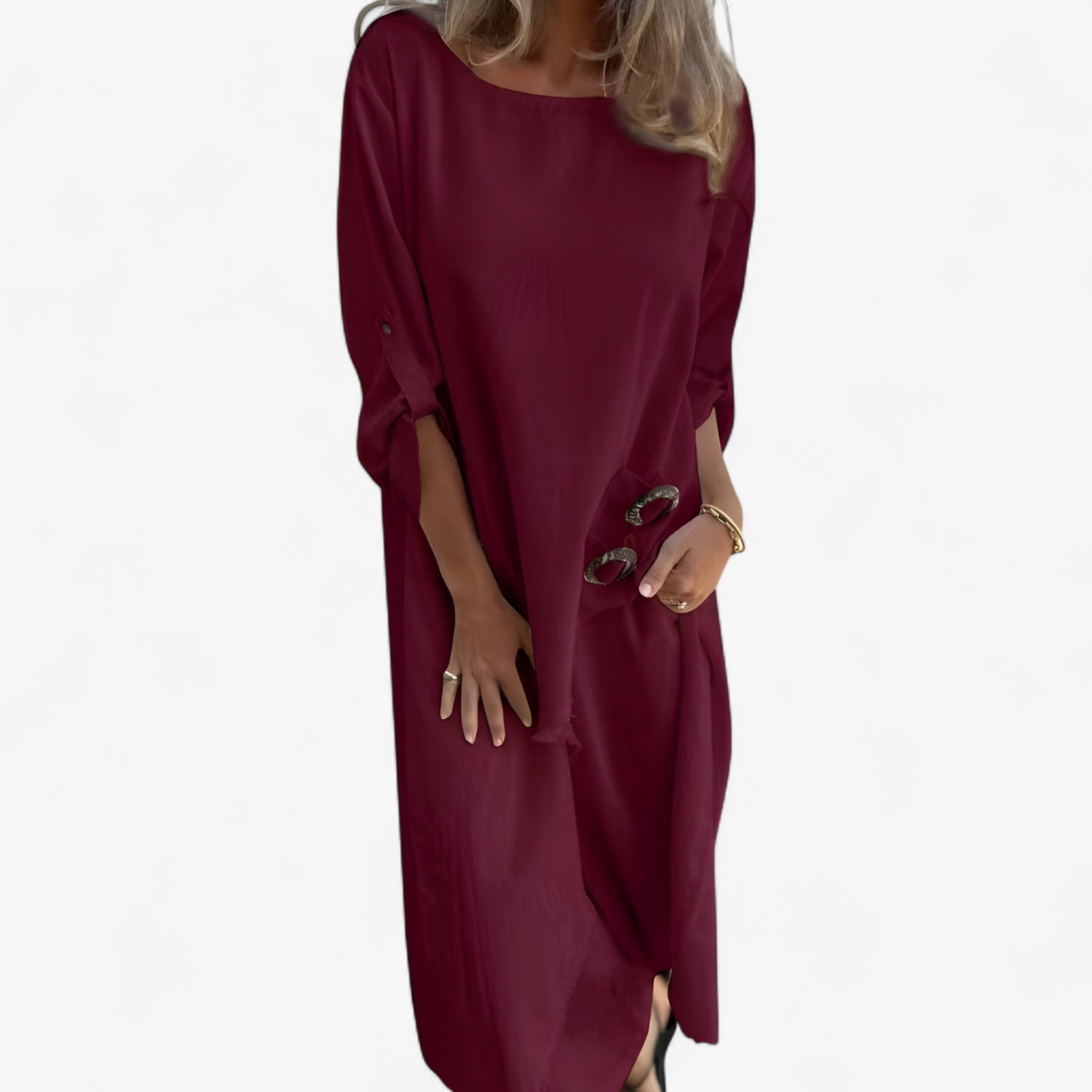 Damen Leinen Set Kleid und Hose für Alltag und Freizeit 4
