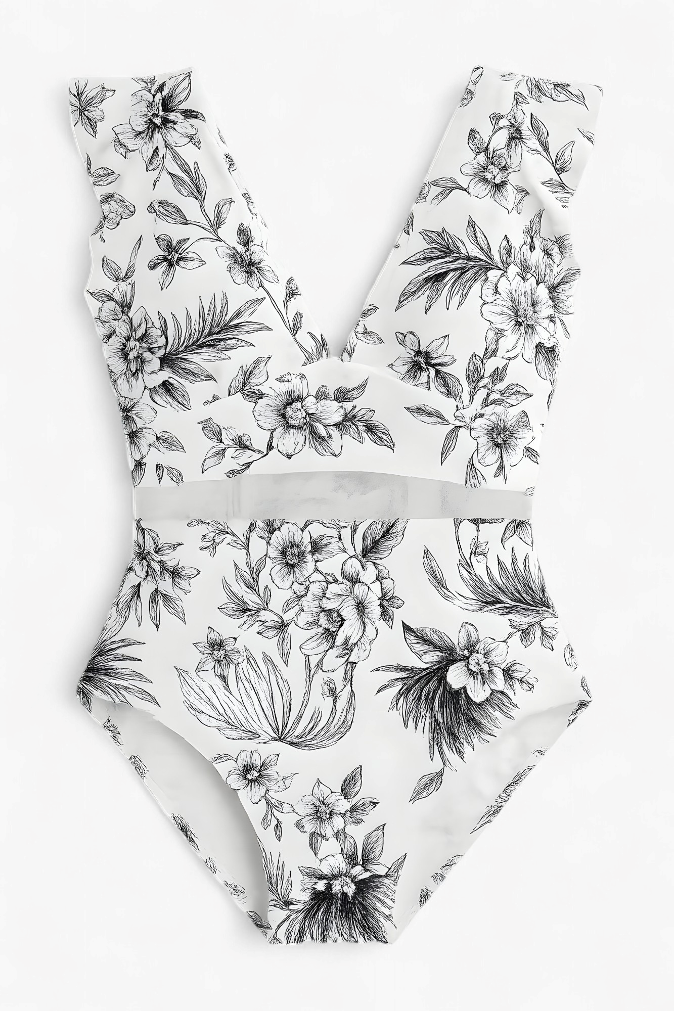 Damen Sexy Badeanzug mit Netzdetails 3