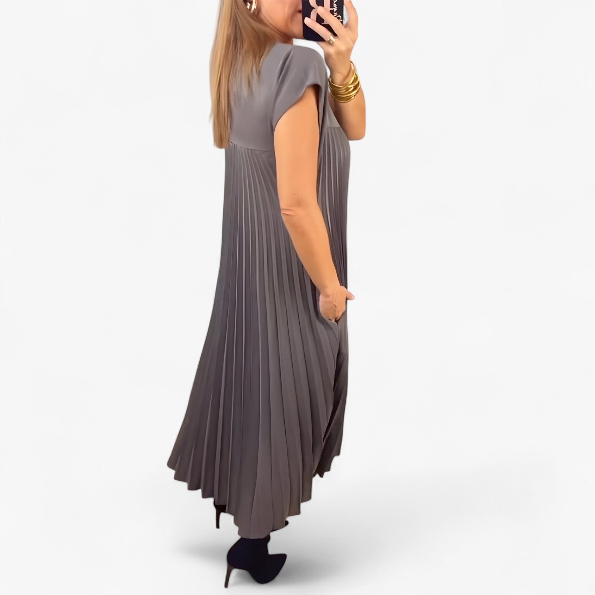 Aduana | Ärmelloses Kleid mit Eleganten Falten