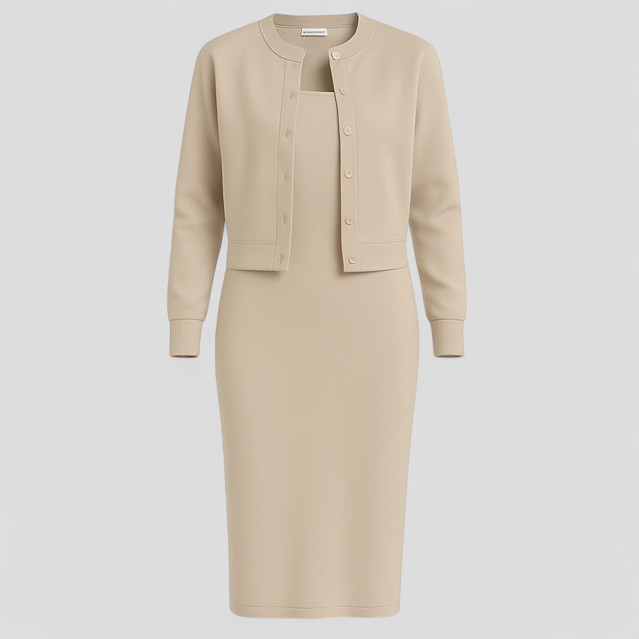 Elegantes Damen Midi-Kleid mit Cardigan 2