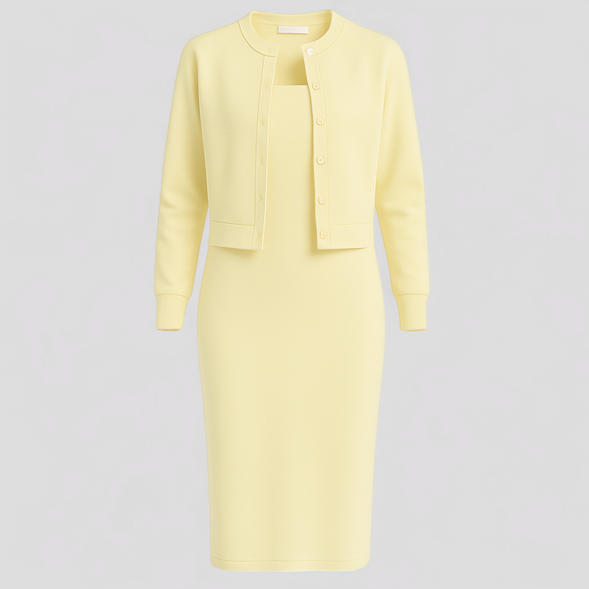 Elegantes Damen Midi-Kleid mit Cardigan 3