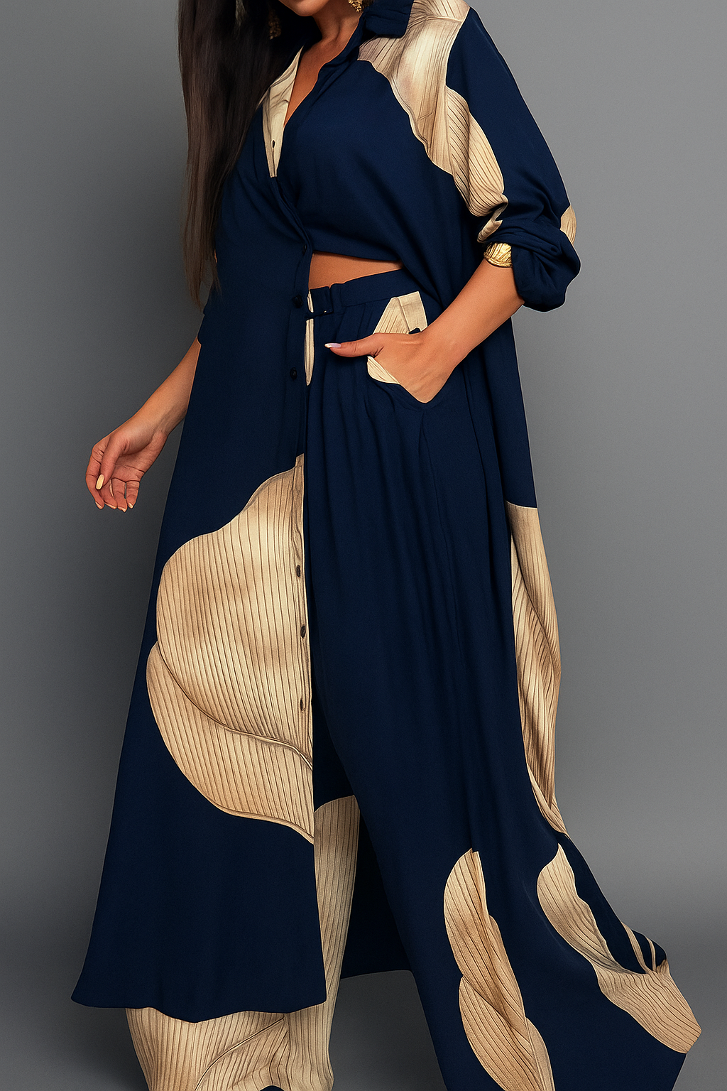 Elegantes Damen Set mit Bluse und Hose 1