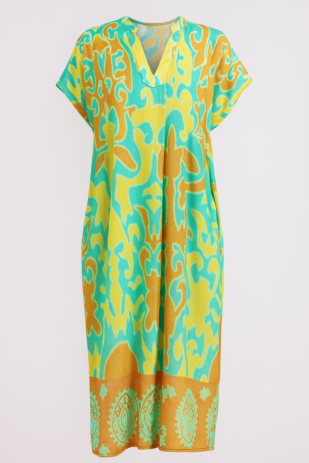 Elegantes Damenkleid Mit Blumenmuster 1