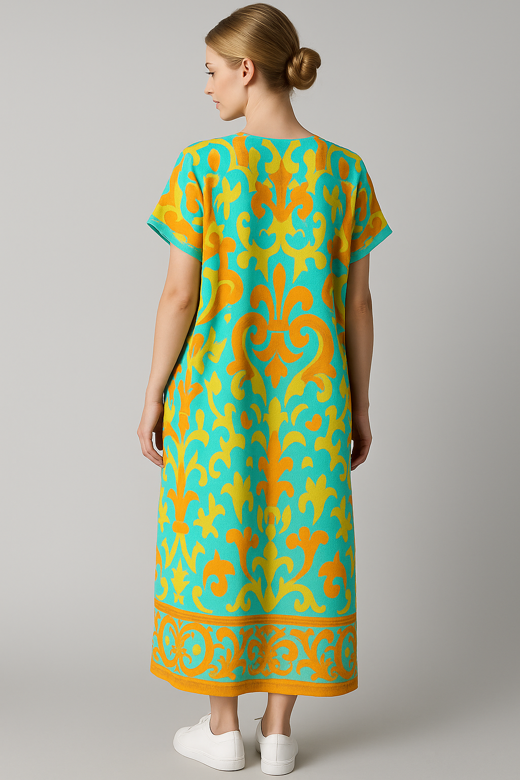 Elegantes Damenkleid Mit Blumenmuster 5