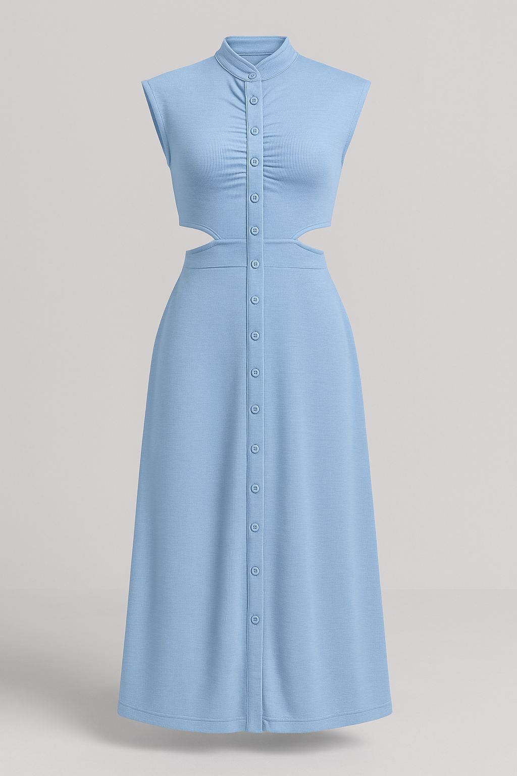 Elegantes Damenkleid mit Kapuze und Schlitz 4