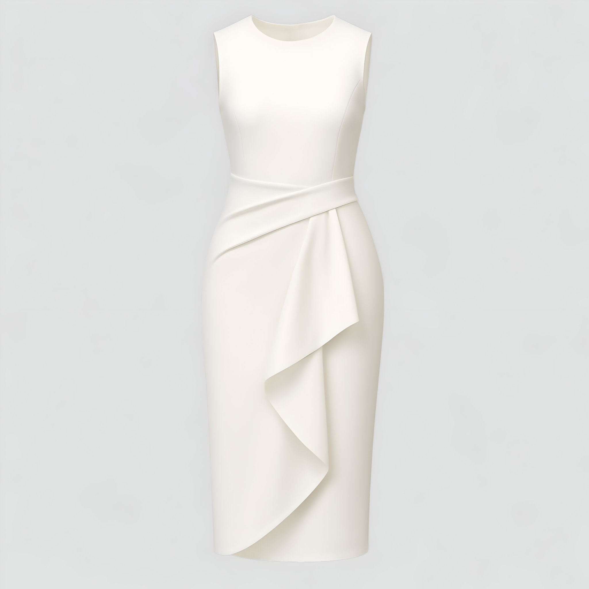 Elegantes Damenkleid mit Rundhalsausschnitt 0