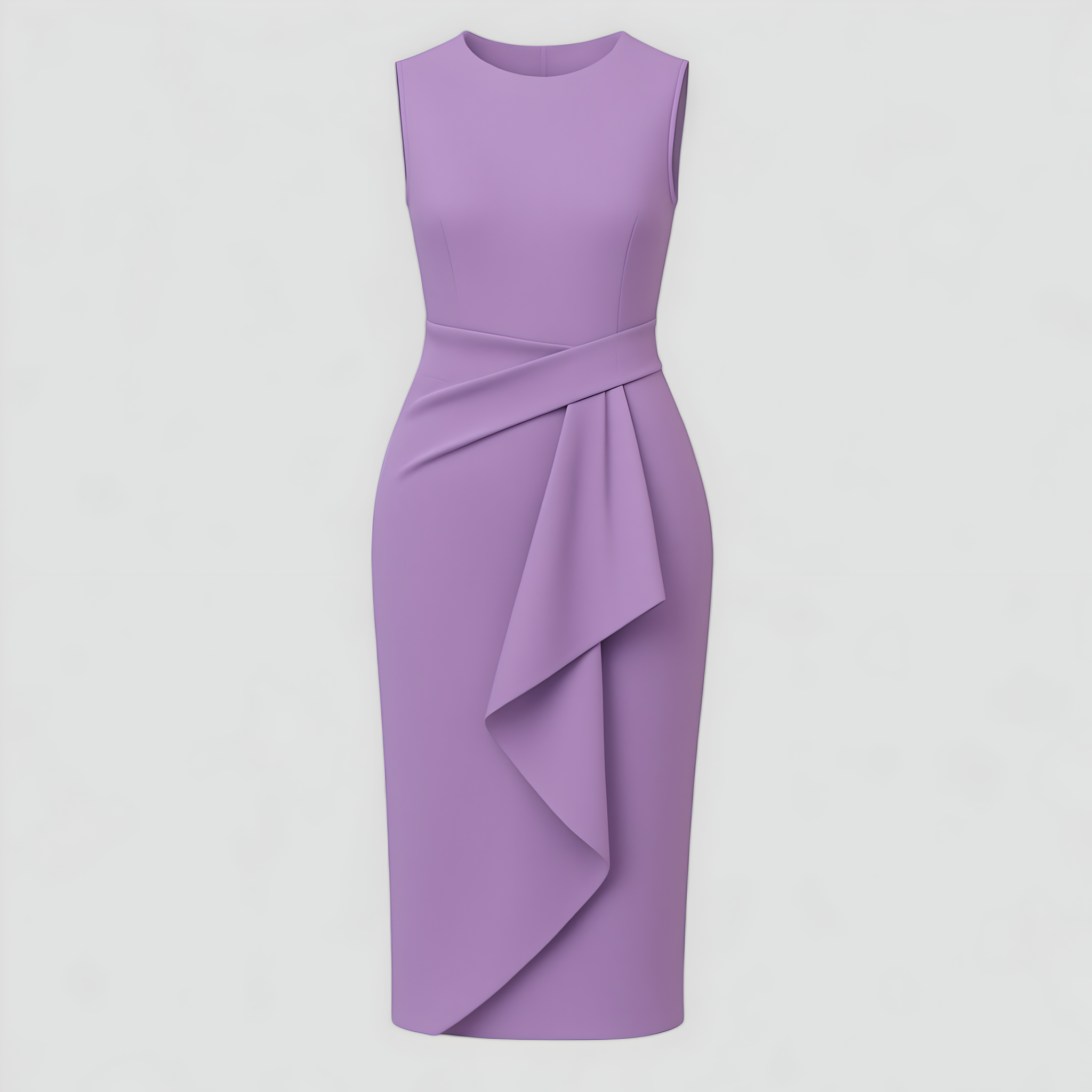 Elegantes Damenkleid mit Rundhalsausschnitt 1