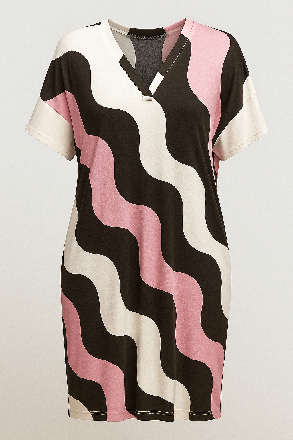 Elegantes Damenkleid mit V-Ausschnitt 0