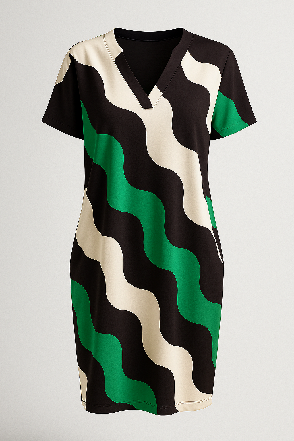 Elegantes Damenkleid mit V-Ausschnitt 1