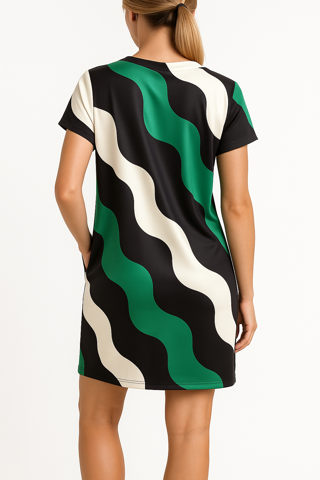 Elegantes Damenkleid mit V-Ausschnitt 4