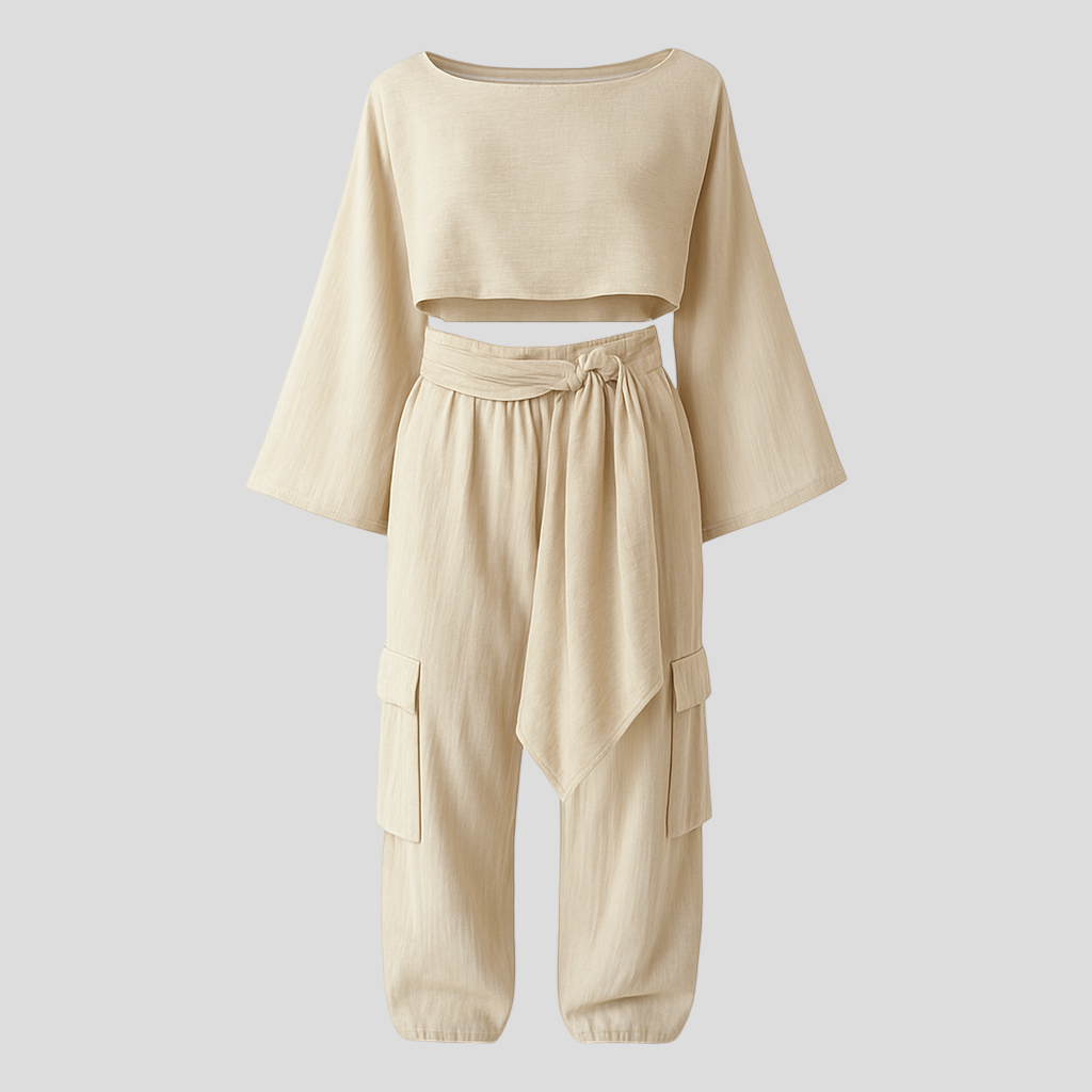 Elegantes Leinen Set Damen für den Sommer 1