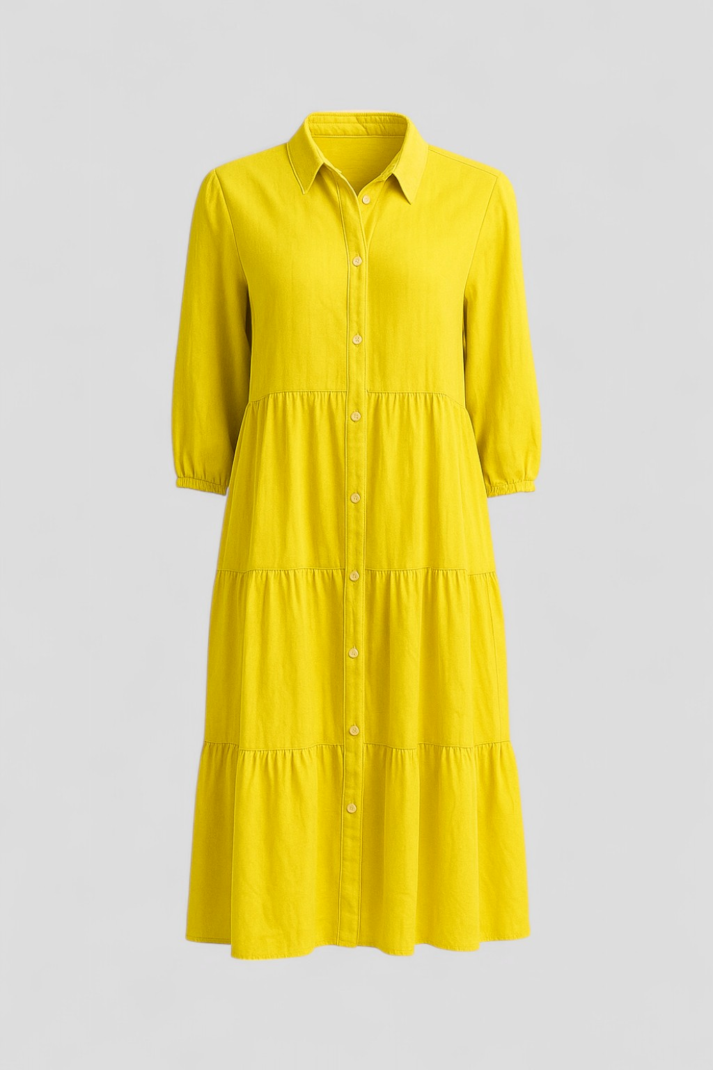 Elegantes Maxikleid Damen Mit Reverskragen 4