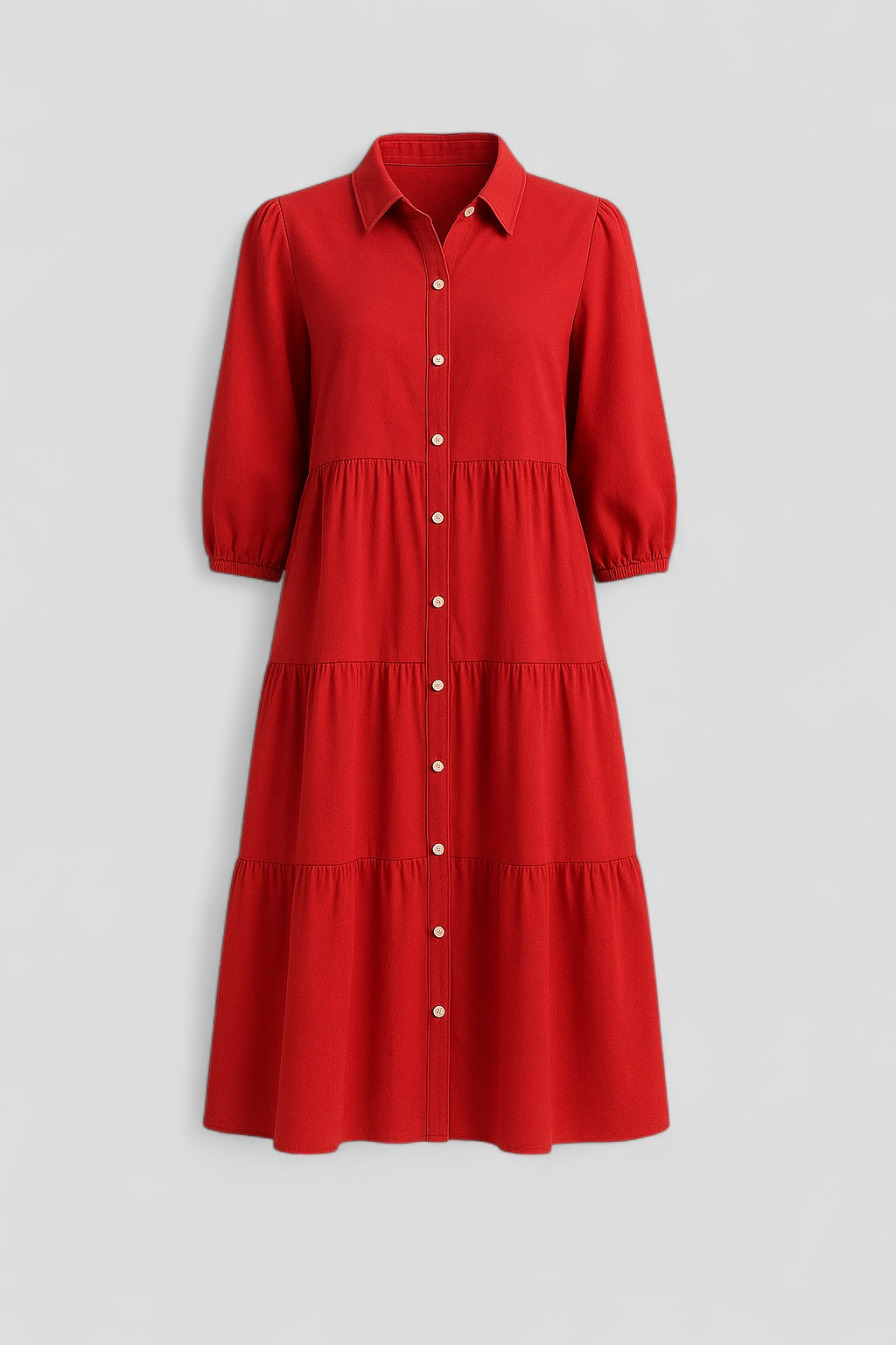 Elegantes Maxikleid Damen Mit Reverskragen 5