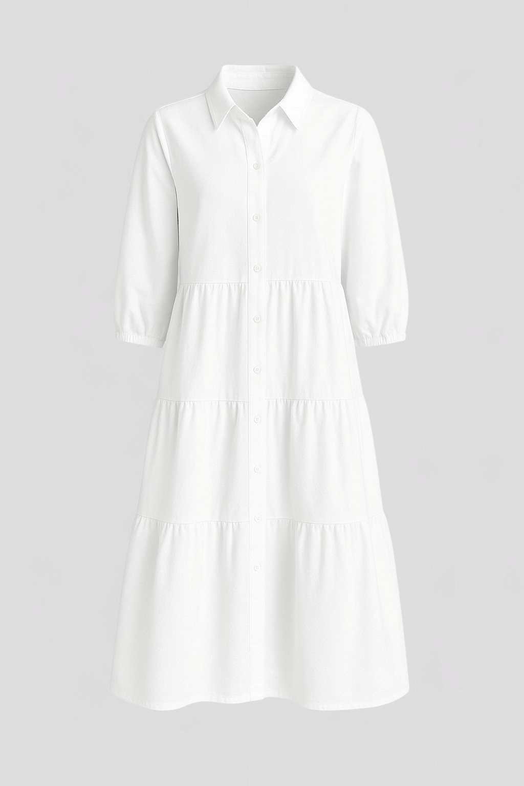 Elegantes Maxikleid Damen Mit Reverskragen 6