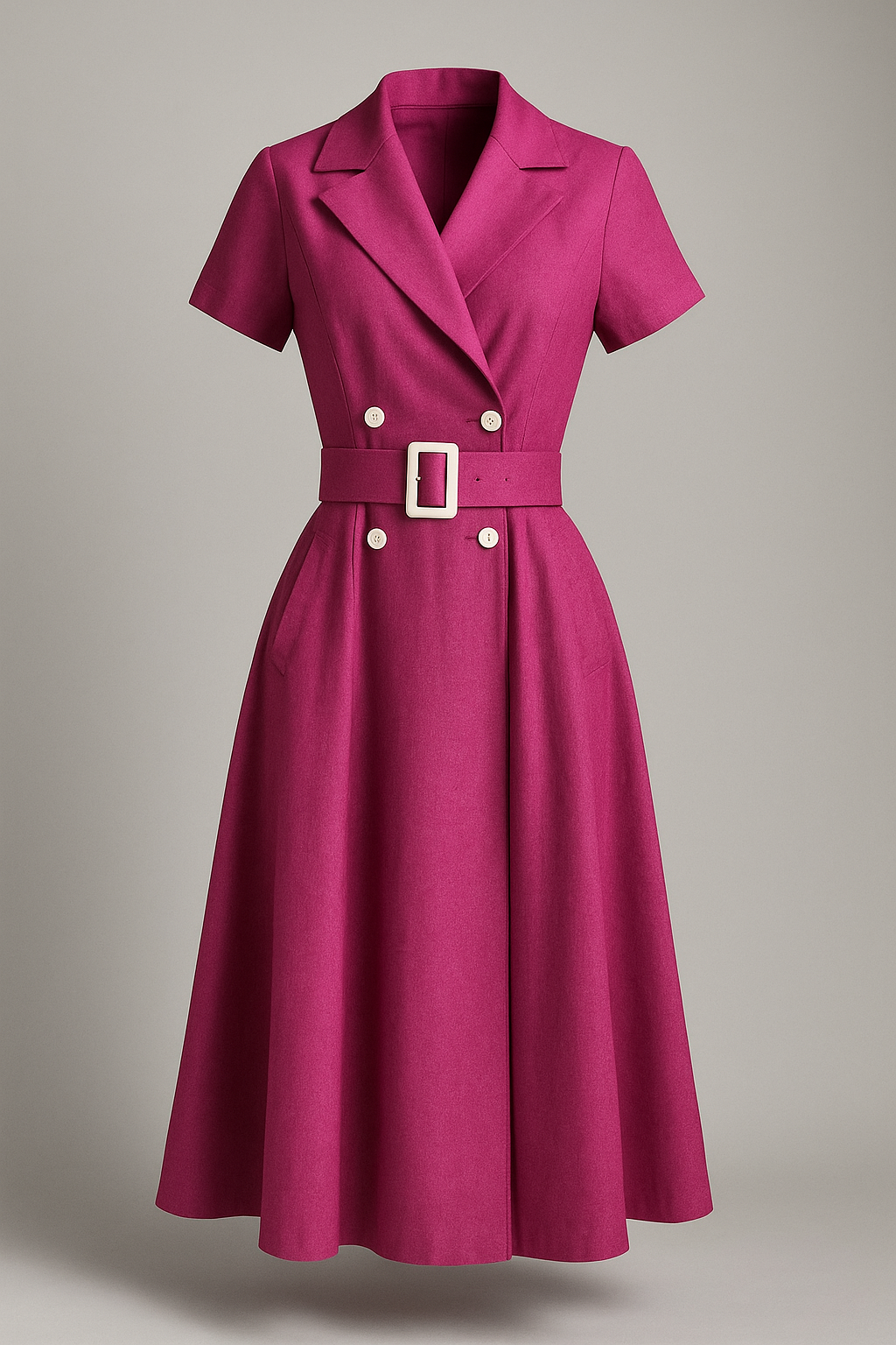 Elegantes Midi-Kleid für Damen mit Gürtel 1
