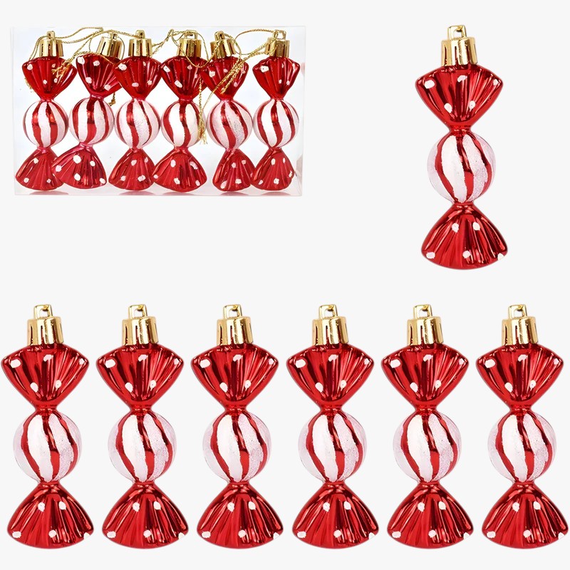 Festliche Weihnachtsornamente Set mit 6 Stück 10