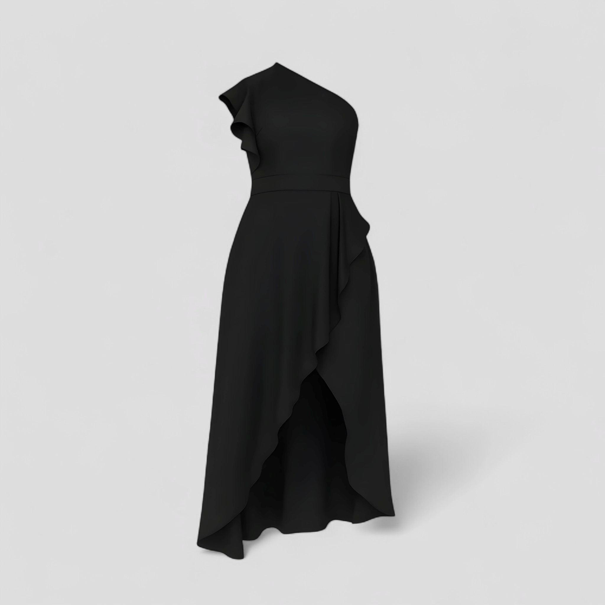 Sole | Asymmetrisches Damenkleid mit Rüschen