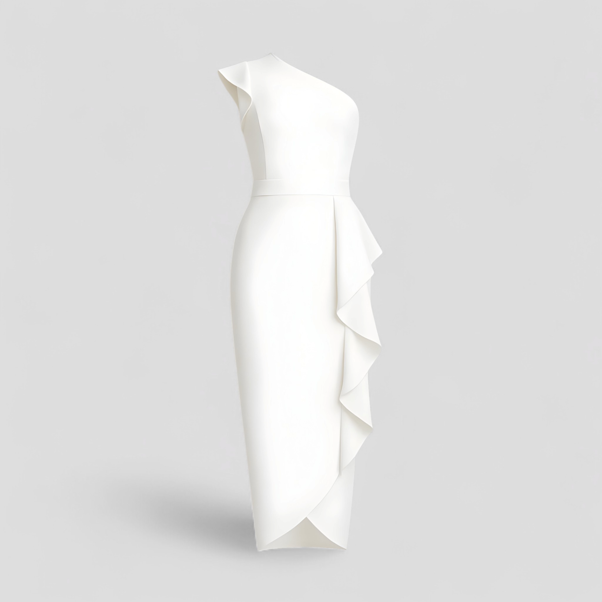 Sole | Asymmetrisches Damenkleid mit Rüschen