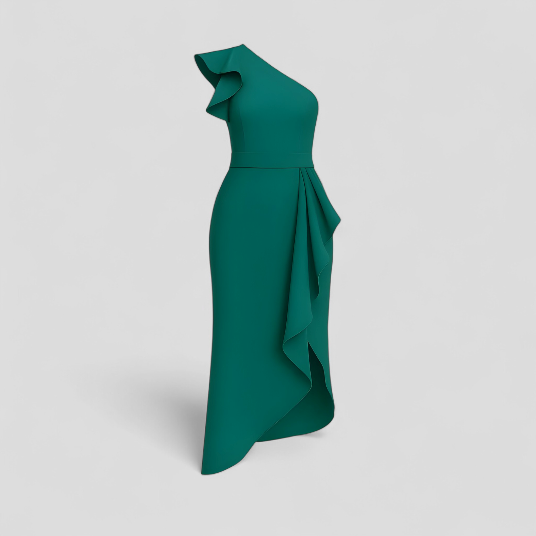 Sole | Asymmetrisches Damenkleid mit Rüschen
