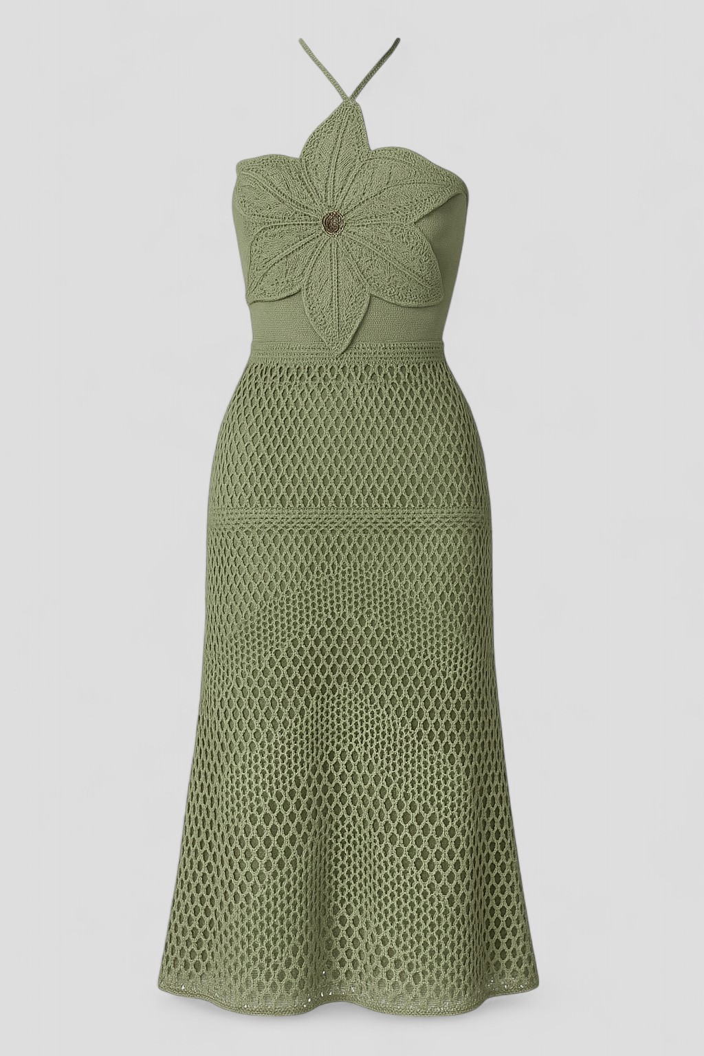 Festliches Damenkleid mit 3D-Applikationen 3