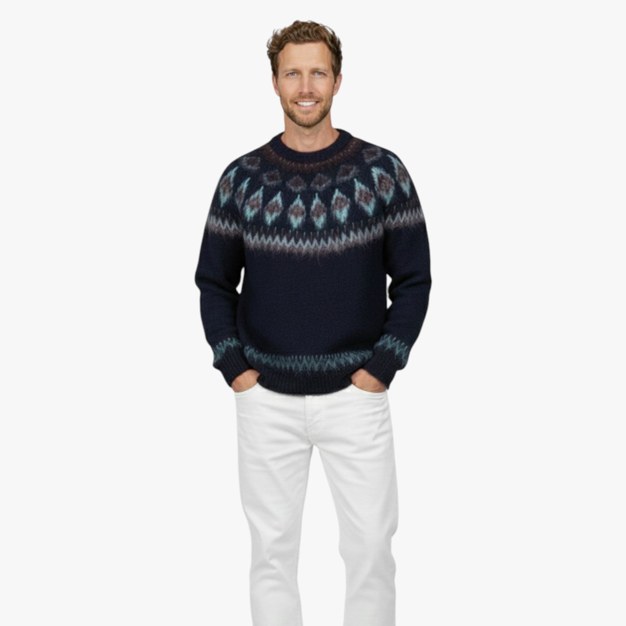 Lustiger und luftiger Unisex-Weihnachtspullover mit witzigem Druck