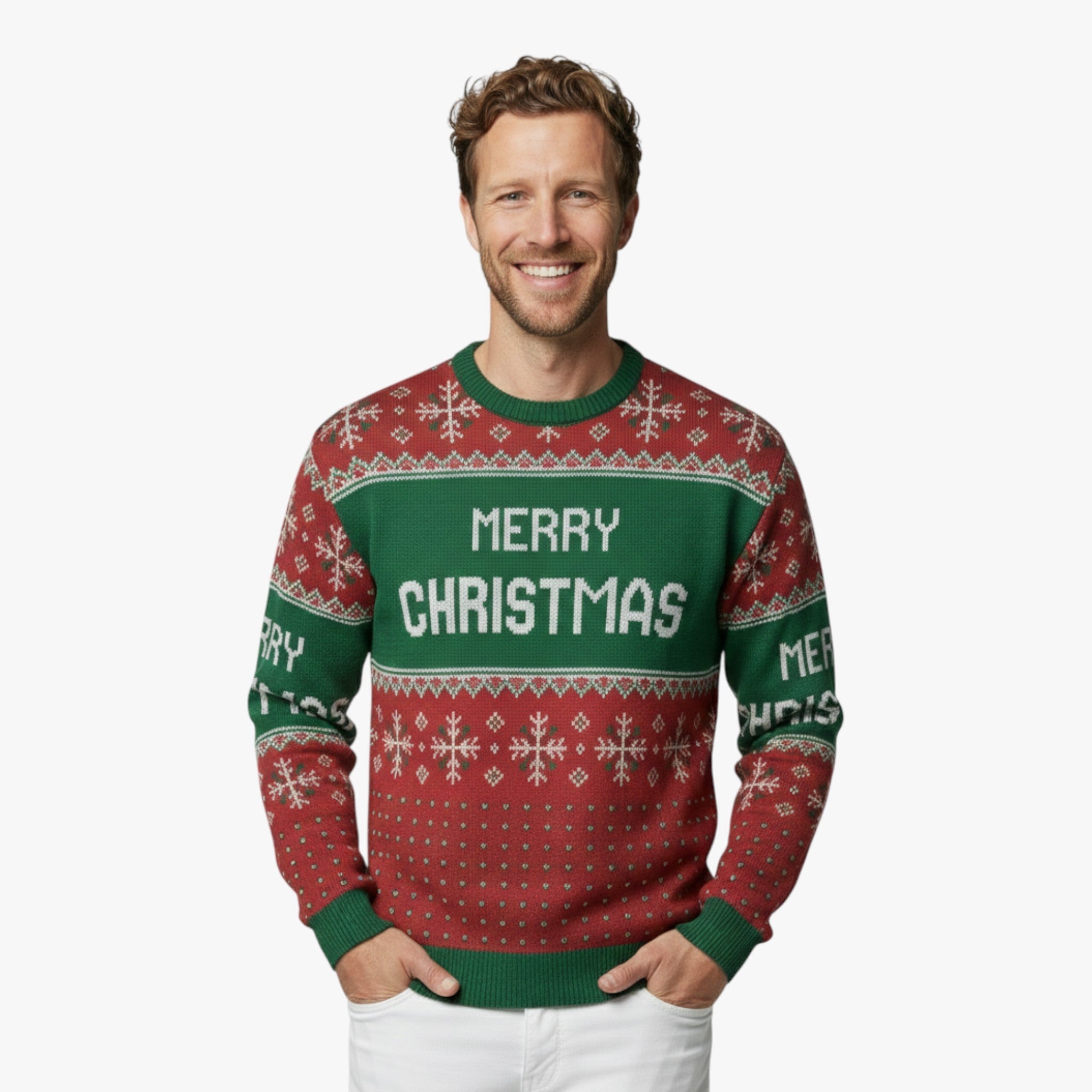 Unisex Casual Pullover mit Schneeflocken für einen stilvollen und warmen Look