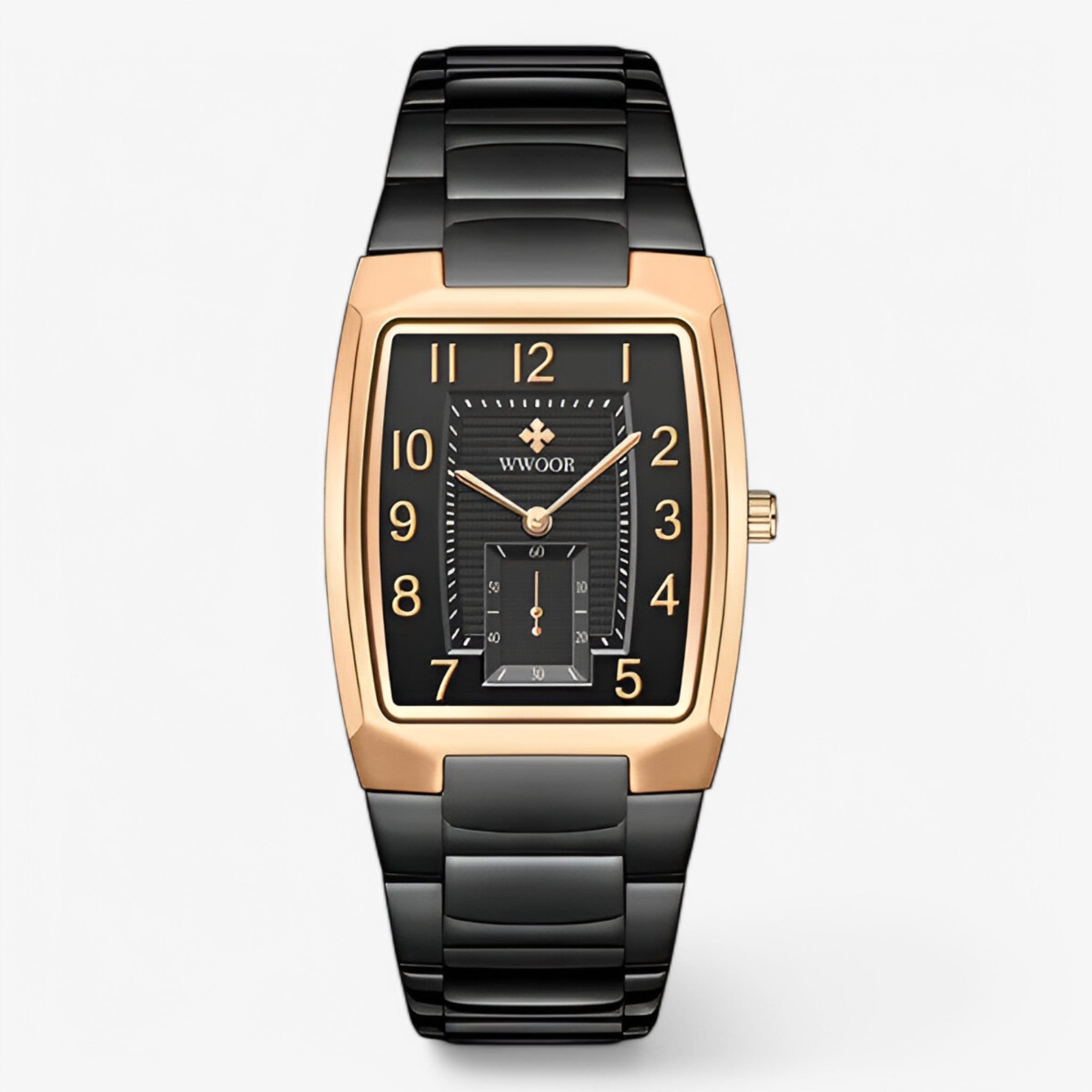 Rashid | Luxuriöse quadratische Edelstahluhr