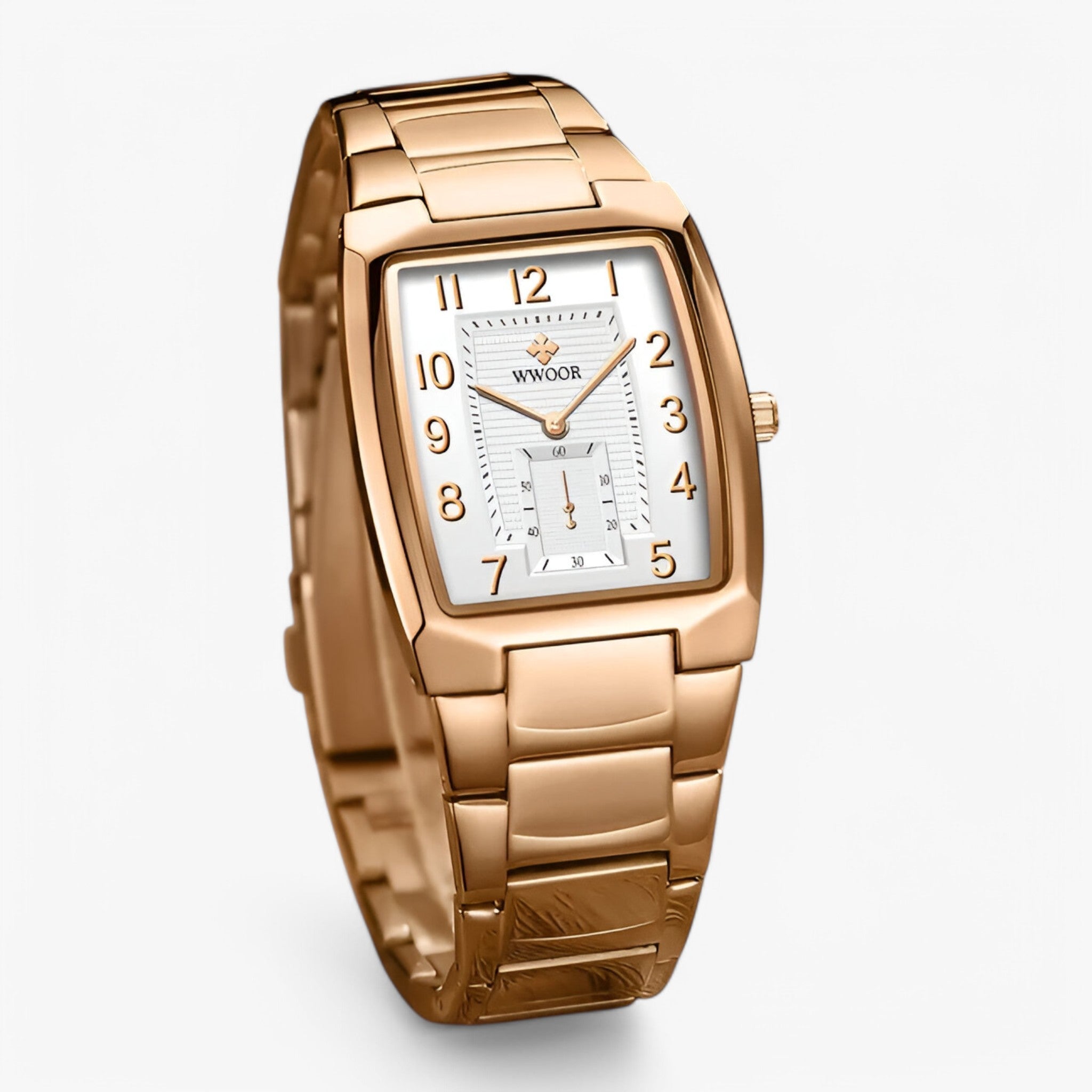 Rashid | Luxuriöse quadratische Edelstahluhr