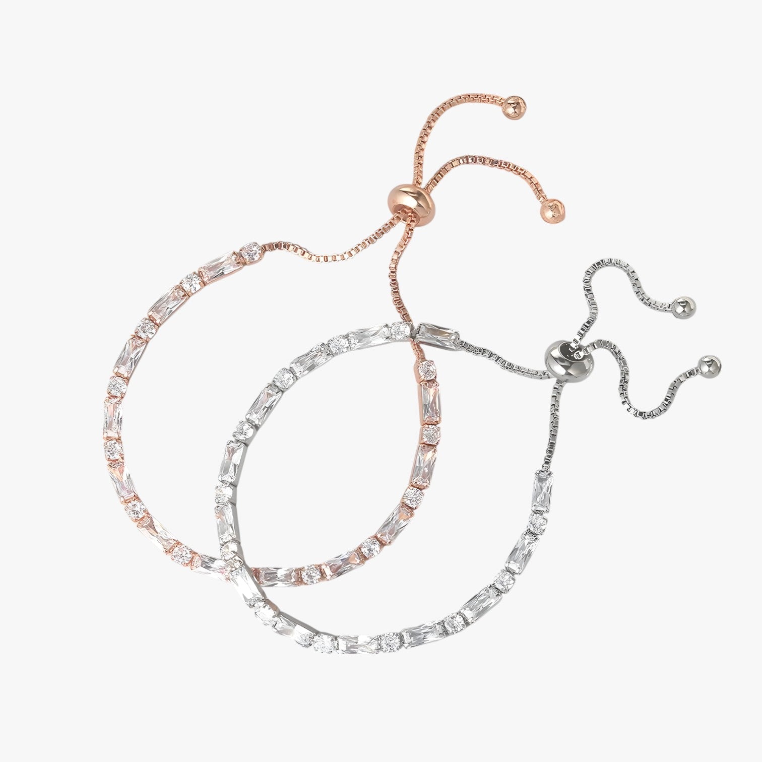 Valerie | Geometrisches Armband Roségold mit Zirkonia Elegantes Geschenk für Damen