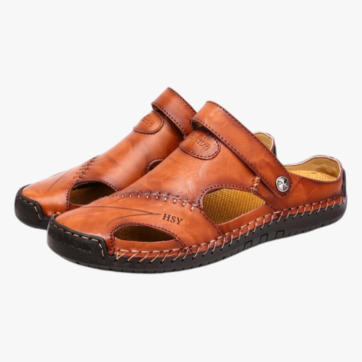 Walter | Sommer Sandalen für Herren im Römischen Stil aus Leder, bequem und wasserbeständig