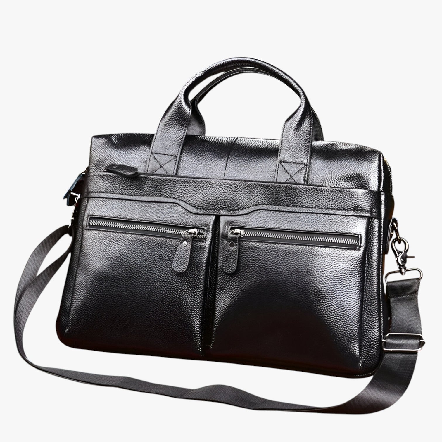 Benjamin | Elegante Herren Reisetasche aus echtem Leder Aktentasche Schultertasche für Laptop