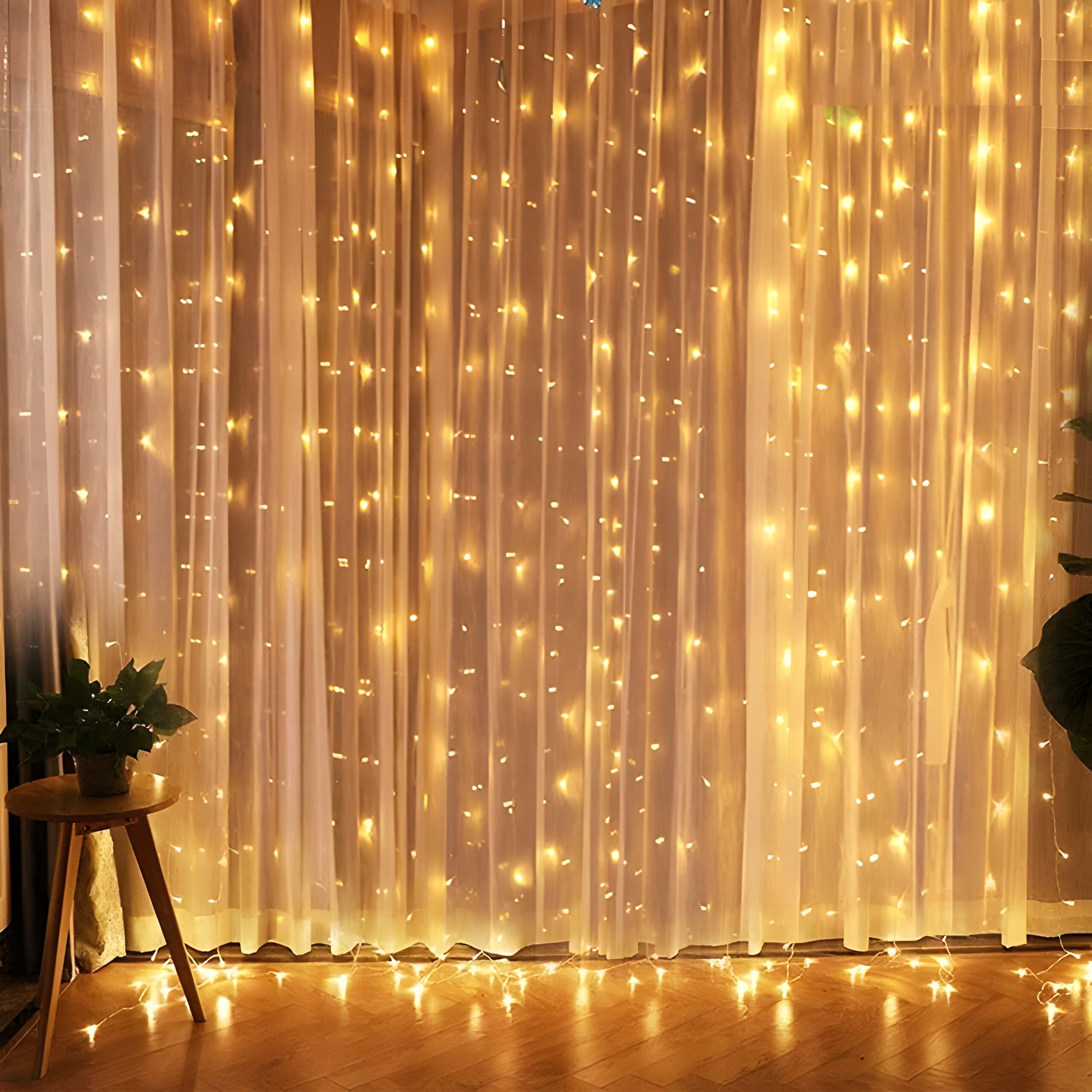 Weihnachtsvorhang-Lichtergirlande – festliche Dekoration und Weihnachtsgeschenk - Warmes Weiß - Weihnachtsvorhang-Lichtergirlande – festliche Dekoration und Weihnachtsgeschenk- €25 - Concept Neurenberg
