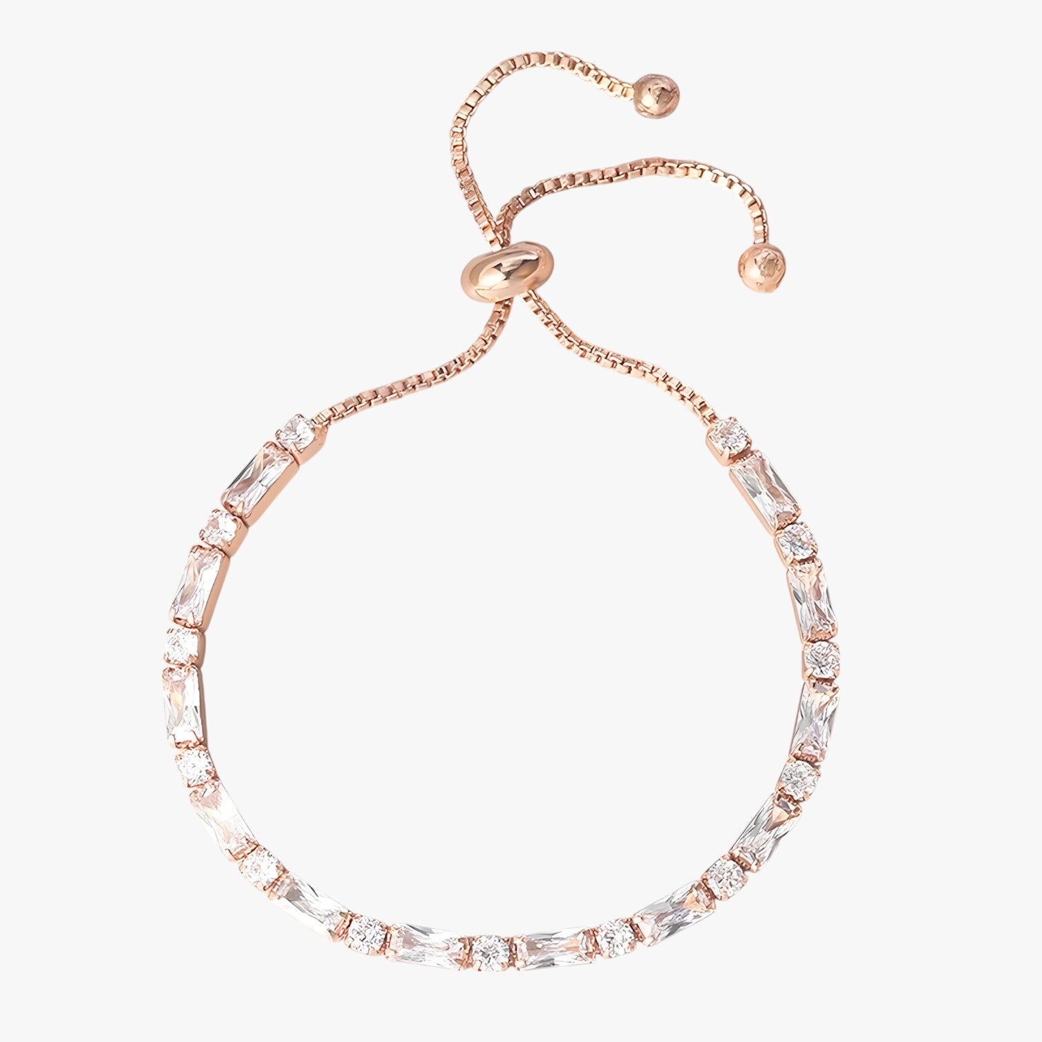 Valerie | Geometrisches Armband Roségold mit Zirkonia Elegantes Geschenk für Damen