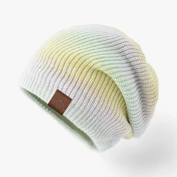 Bunte Plüschstrickmütze - Gemütlich und Modisch - Farbverlauf gelb 56-60cm - Bunte Plüschstrickmütze - Gemütlich und Modisch - €25 - Concept Frankfurt