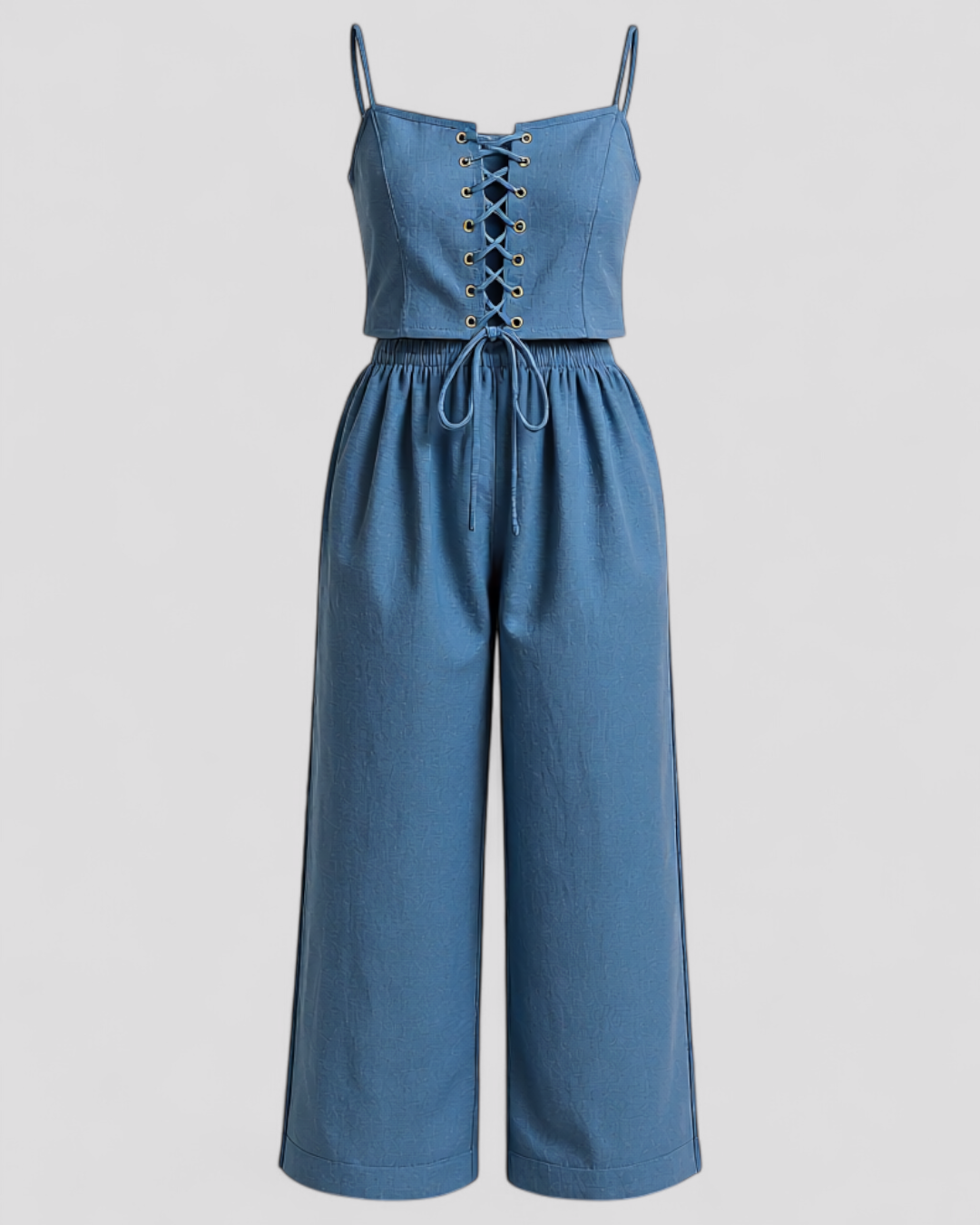 Leinen Set Damen – Elegantes Top und Hose 1