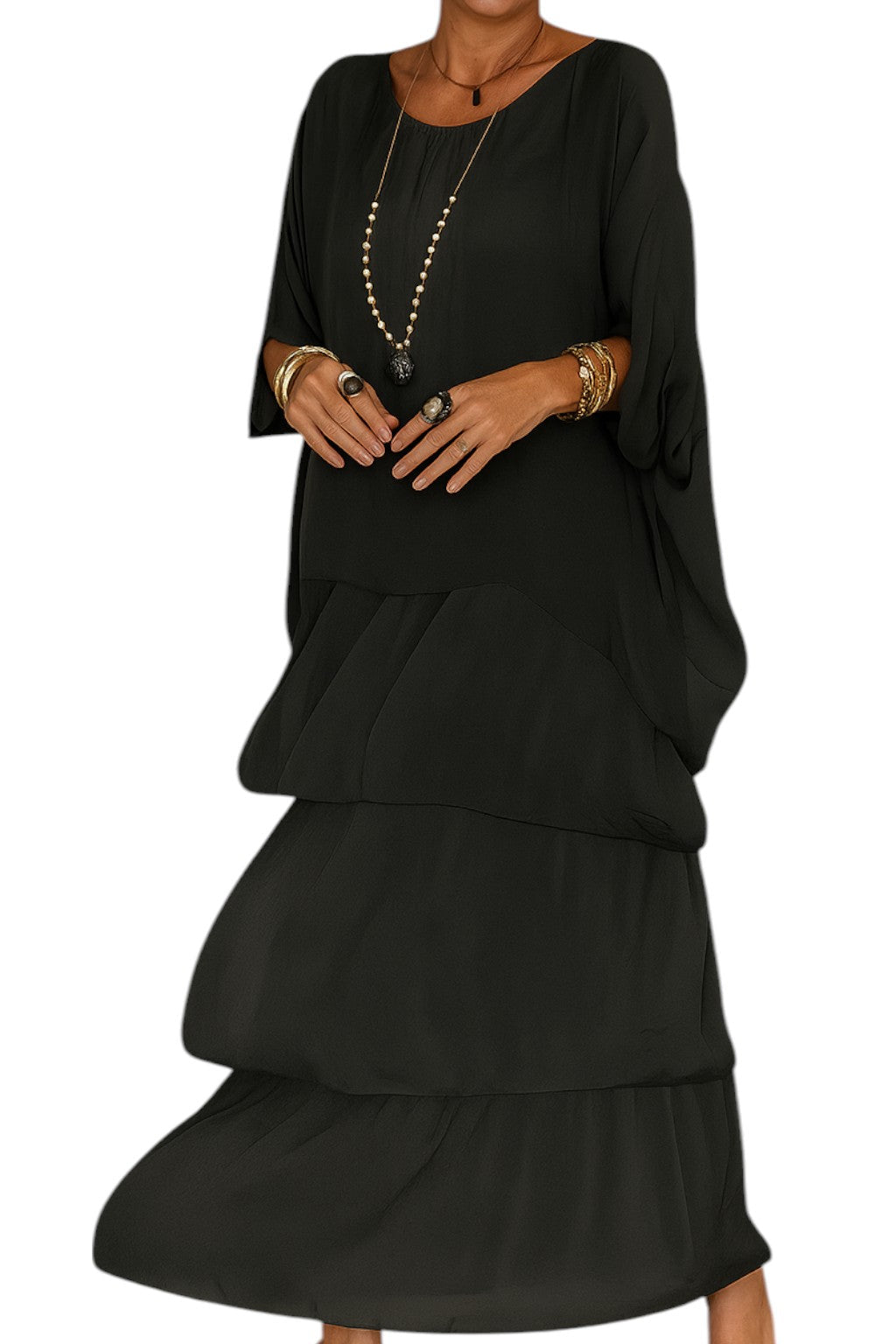 Maxikleid Damen Festlich A-Linie Elegantes Kleid 5