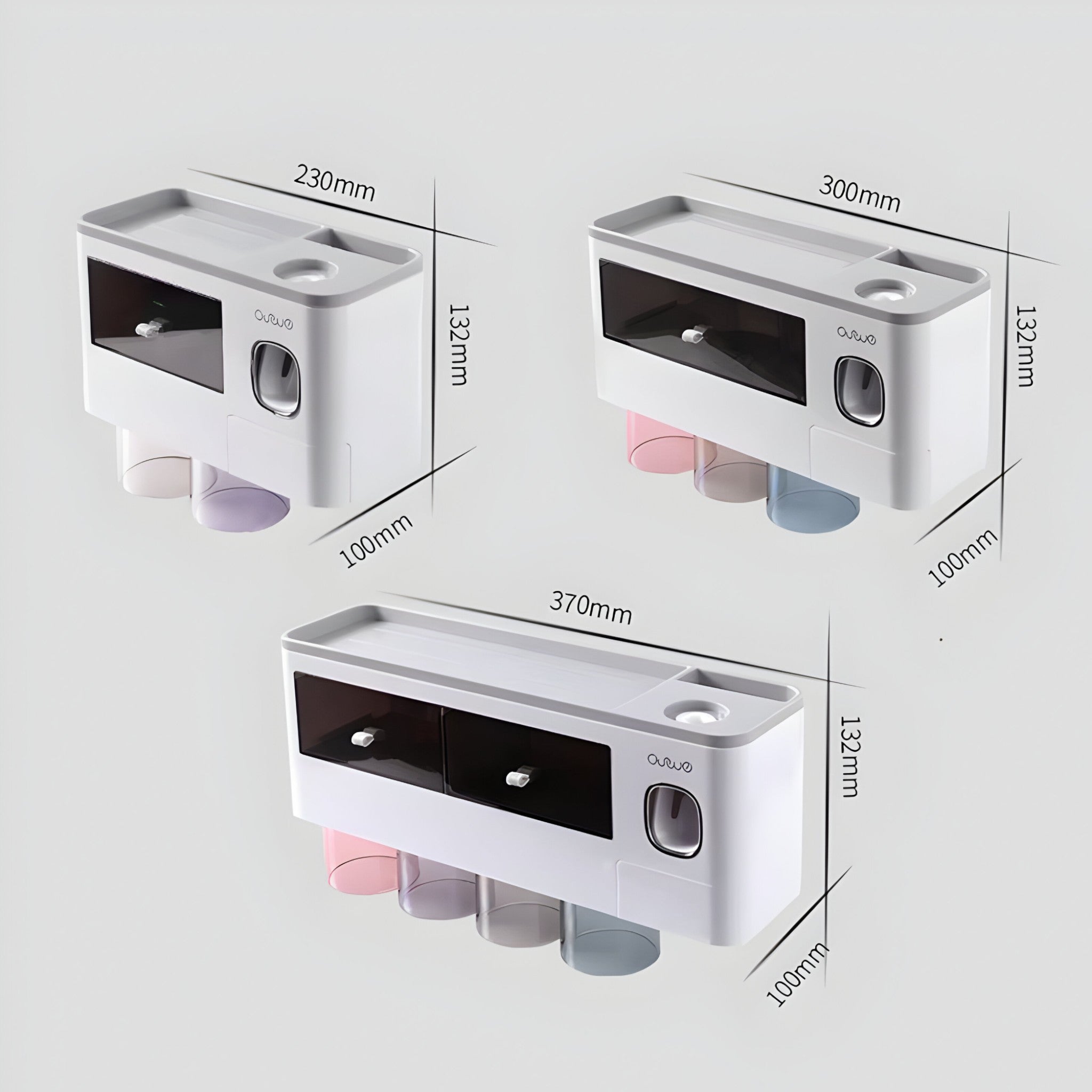 Zahnbürstenhalter | Automatischer Drucker - Wandmontage mit Ablagefach - - Zahnbürstenhalter | Automatischer Drucker - Wandmontage mit Ablagefach - €25 - Concept Frankfurt
