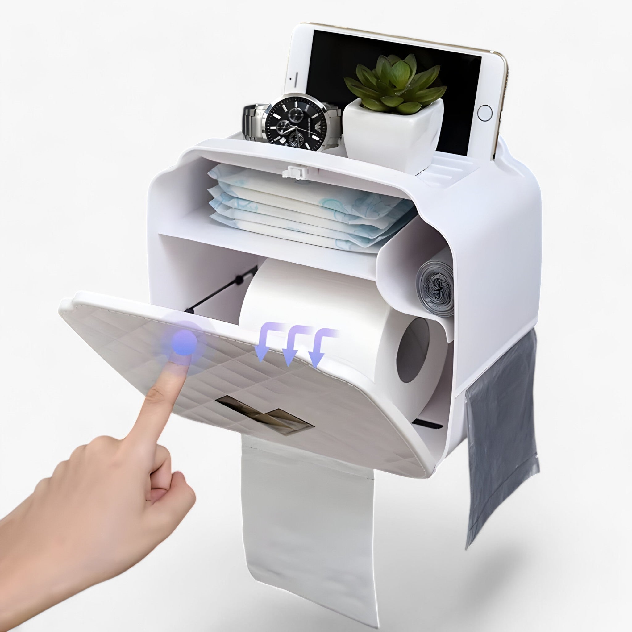 Toilettenpapierhalter | Wasserdichter Spender - Aufbewahrungslösung für das Badezimmer - - Toilettenpapierhalter | Wasserdichter Spender - Aufbewahrungslösung für das Badezimmer - €25 - Concept Frankfurt