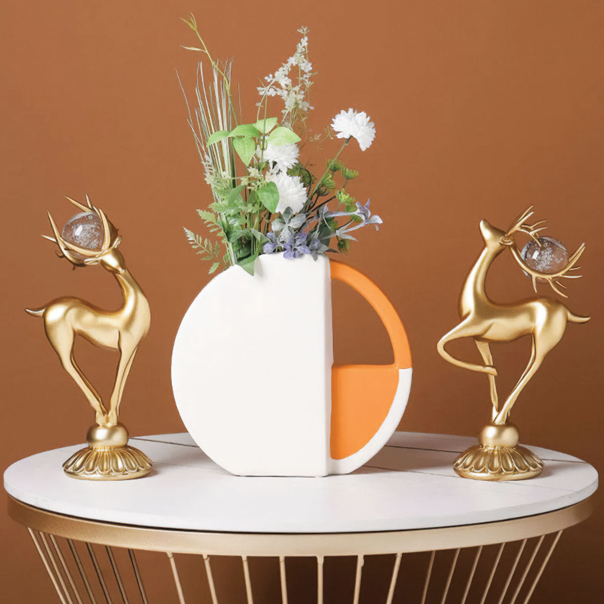 Odal Keramikvase | Chic Akzentstück für jeden Raum - Orange - Odal Keramikvase | Chic Akzentstück für jeden Raum - € - Concept Frankfurt