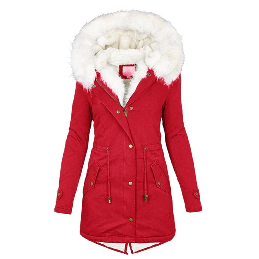 Winterjacke - Eleganz und Wärme vereint - Rot - Charlotte | Winterjacke - Eleganz und Wärme vereint- €25 - Concept Frankfurt