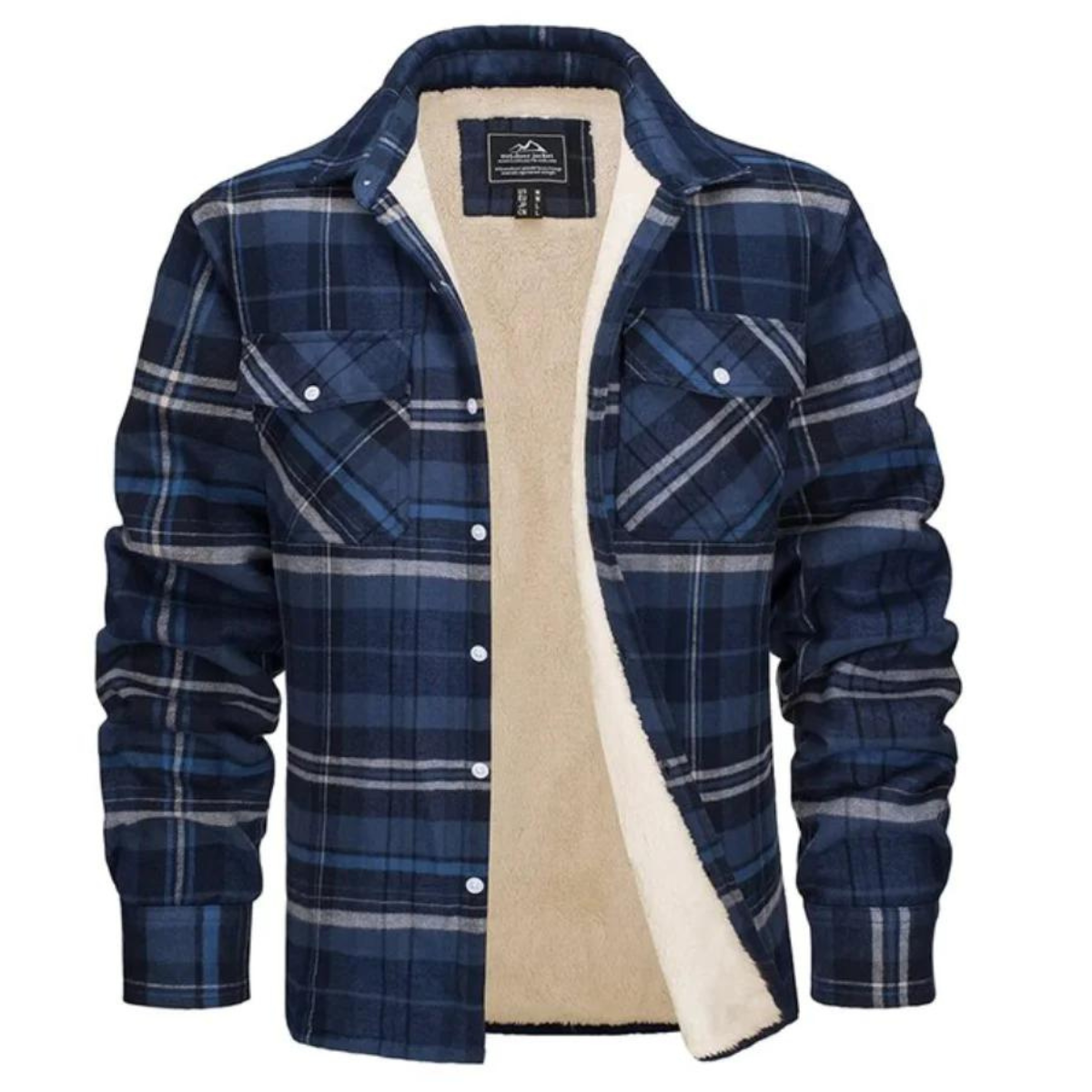 Gefütterte Karo-Jacke - Ultimativer Komfort und Klassisches Design - Blau-grau - Gefütterte Karo-Jacke - Ultimativer Komfort und Klassisches Design - €25 - Concept Neurenberg
