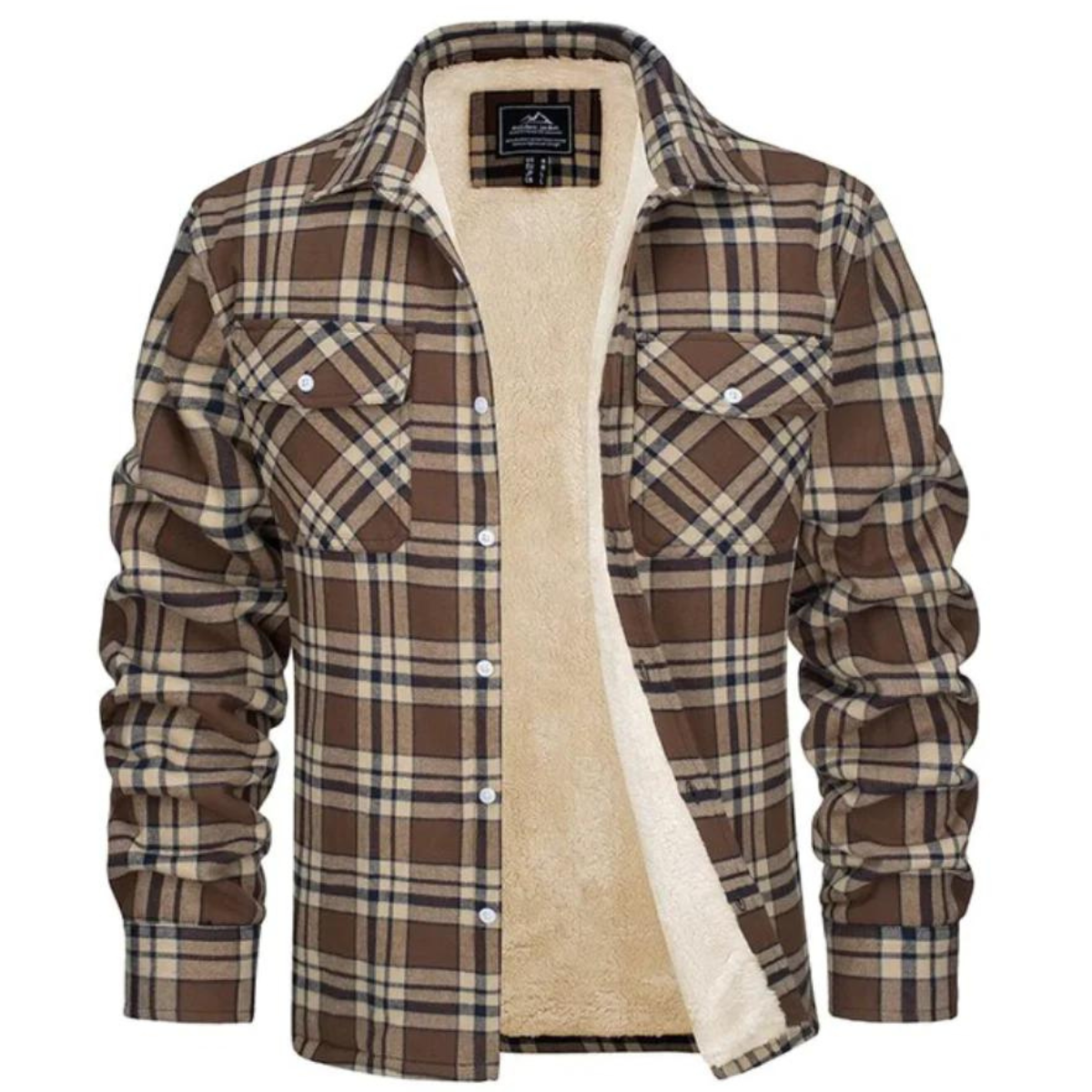 Gefütterte Karo-Jacke - Ultimativer Komfort und Klassisches Design - Khaki - Gefütterte Karo-Jacke - Ultimativer Komfort und Klassisches Design - €25 - Concept Neurenberg