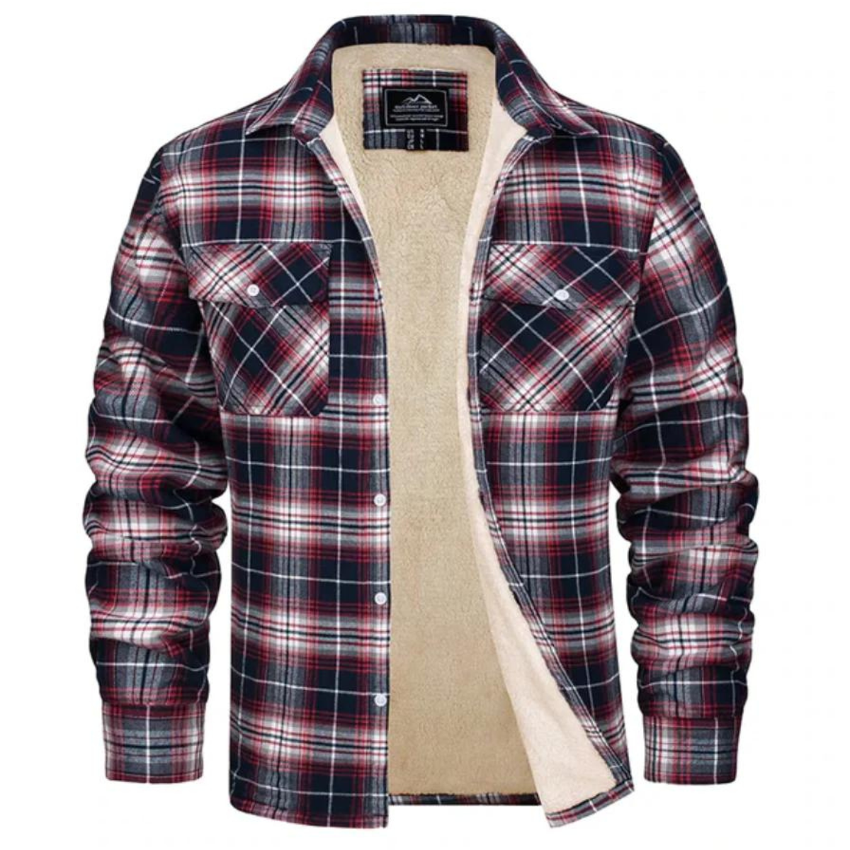Gefütterte Karo-Jacke - Ultimativer Komfort und Klassisches Design - Rot - Gefütterte Karo-Jacke - Ultimativer Komfort und Klassisches Design - €25 - Concept Neurenberg