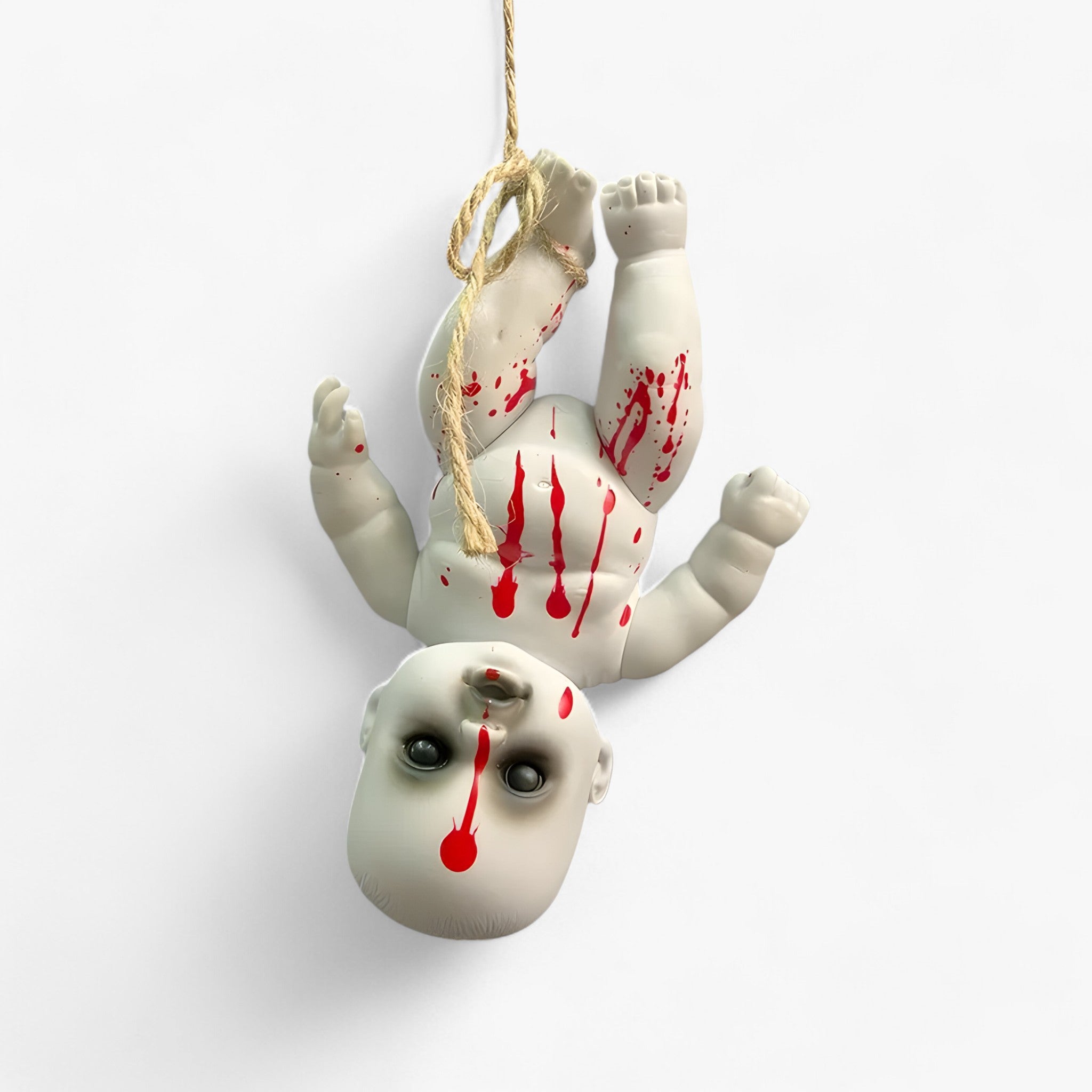 Schwebende Gespensterbabypuppe - Gruselige Deko für Halloweenhof - D - (1+1 gratis) Jay | Schwebende Gespensterbabypuppe - Gruselige Deko für Halloweenhof - €25 - Concept Düsseldorf