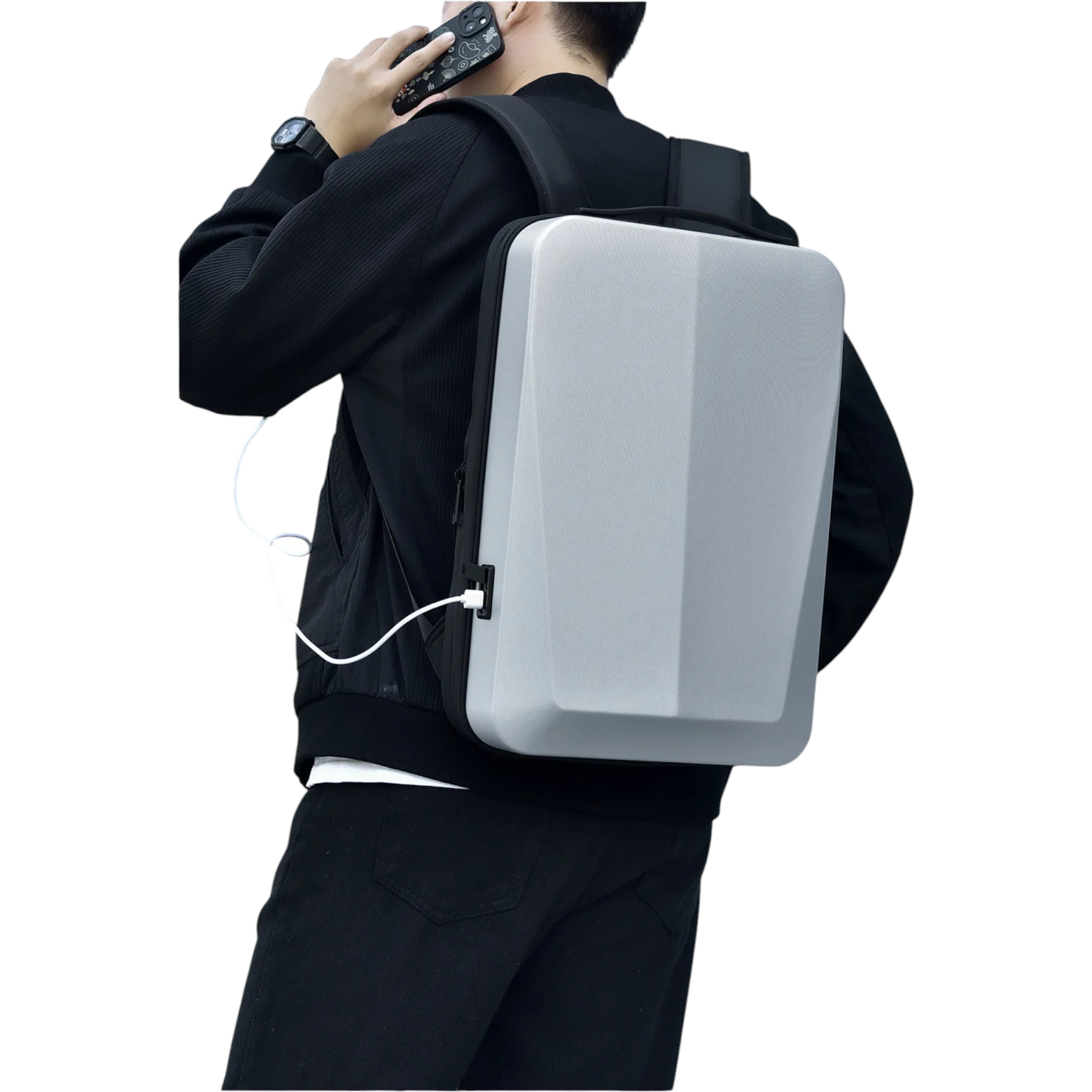 Renzo | Diebstahlsicherer Rucksack aus ABS mit eingebautem Schloss